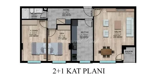 Appartement met 2 slaapkamers te koop in Istanbul, Istanboel — 6/7