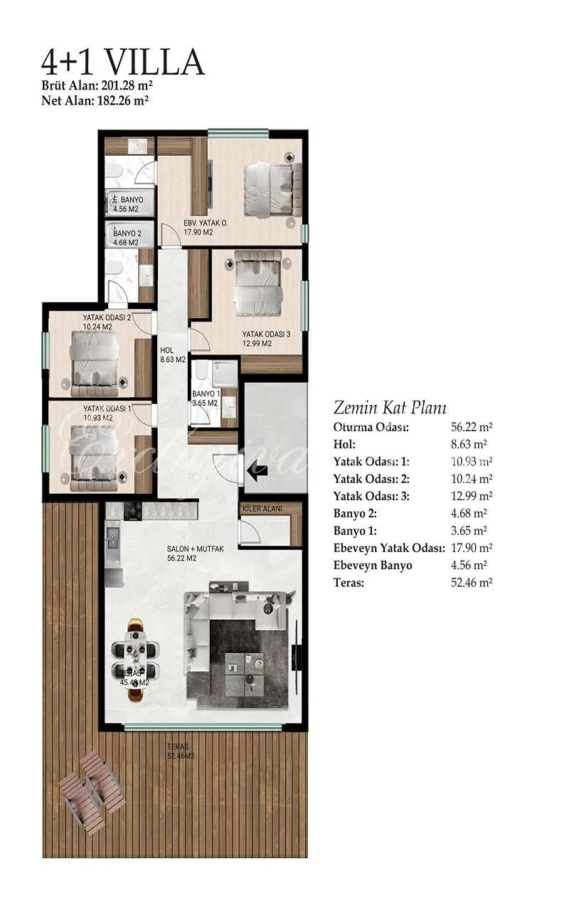 Villa met 2 slaapkamers te koop in Bodrum, Muğla — 16/17