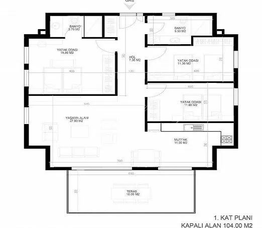 3-bedroom apartment for sale in Bodrum, Muğla — 7/8