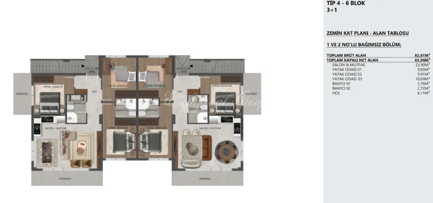 Villa met 2 slaapkamers te koop in Bodrum, Muğla — 13/14