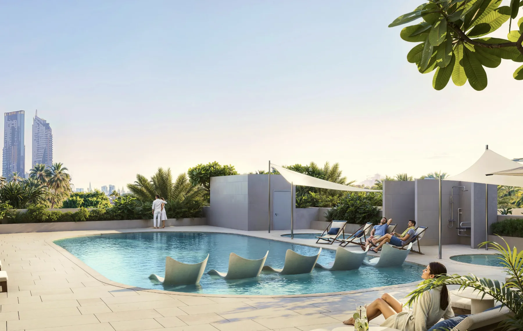 Gezellig appartement in het exclusieve wooncomplex IR1DIAN PARK in Jumeirah, 1 slaapkamers, 71 m²