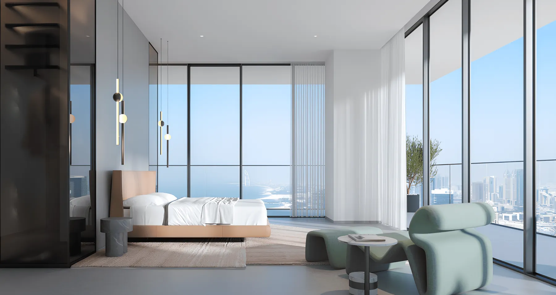 Uniek appartement in het wooncomplex The W Residences Dubai Harbour in de omgeving, 2 slaapkamers, 146 m²