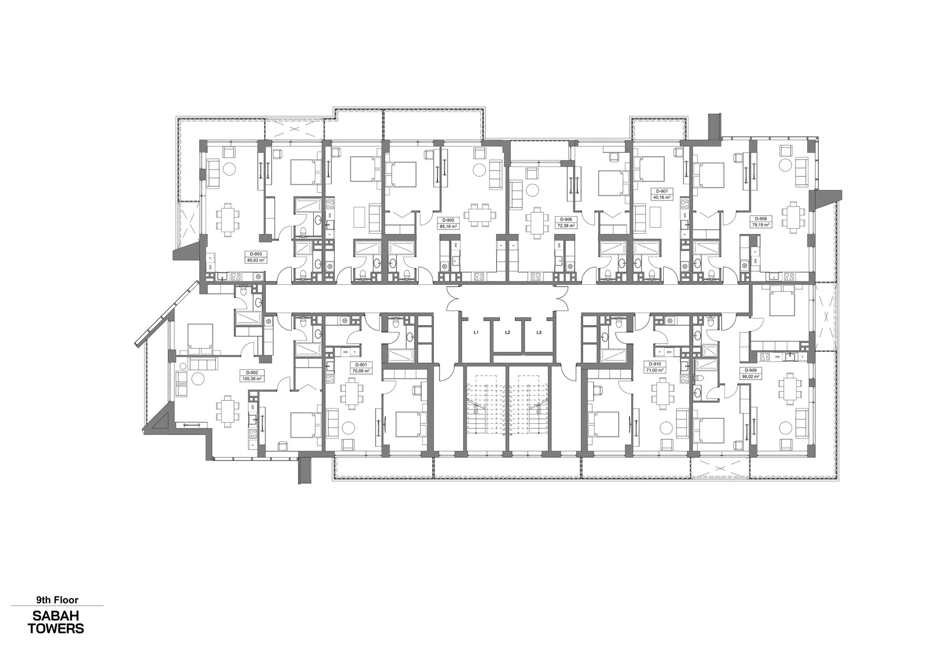 2 yatak odalı daire — Sea Breeze, Bakü, Abşeron — 3/3