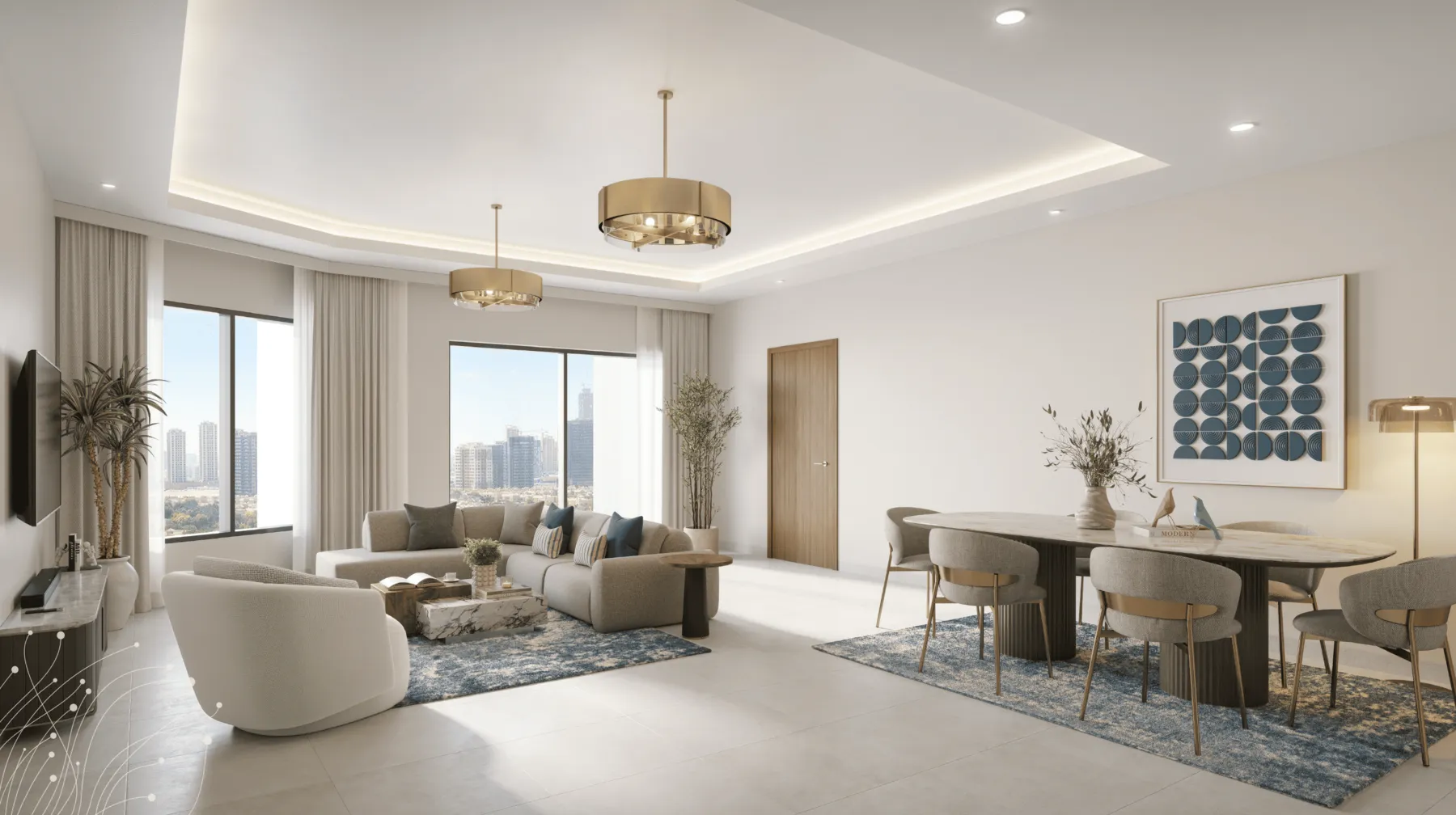 Comfortabele appartementen in het wooncomplex Ajman Pearl Tower C1! Veel kamers, 2 slaapkamers, 165 m²