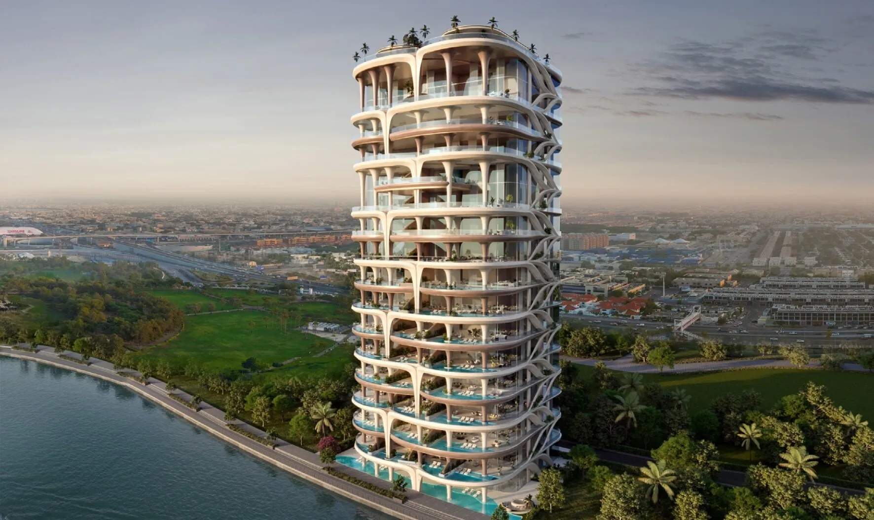 Luxe penthouses in het One Casa project aan het beroemde Dubai Water Canal, naast, 4 slaapkamers, 695 m²