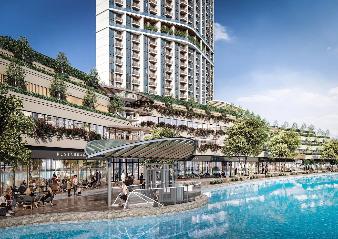 Luxe appartementen met functionele indeling in het nieuwe Skyscape Av-project, 1 slaapkamer, 76 m²