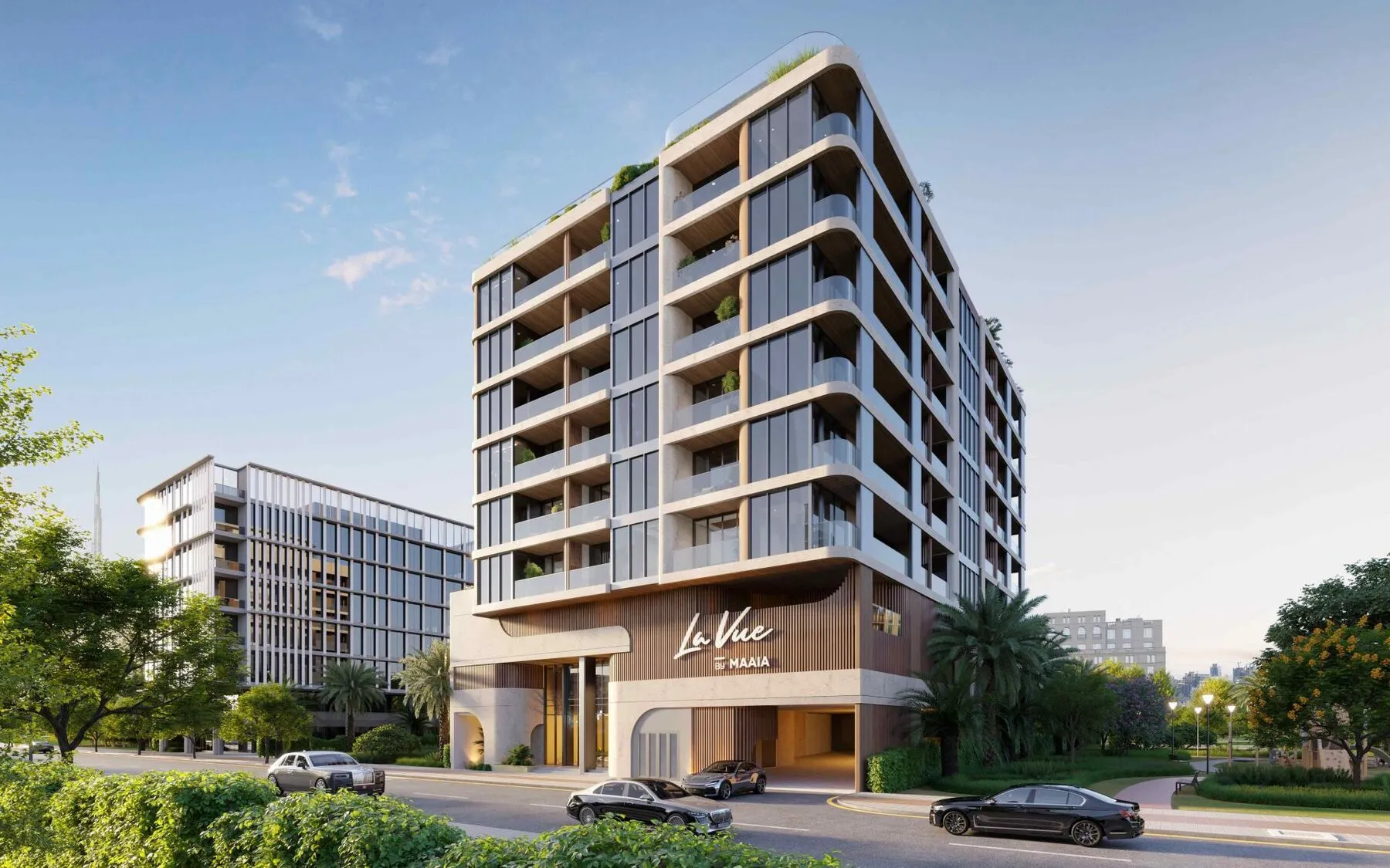Appartement in het wooncomplex La Vue by MAAIA in Nad Al Sheba Gardens, Dub, 2 slaapkamers, 124 m²