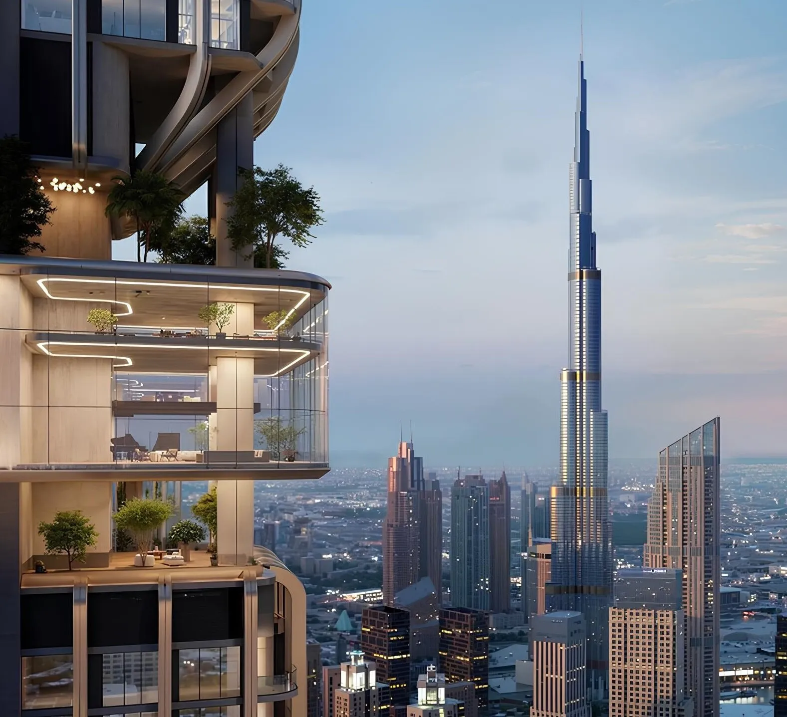 Luxe appartement in het wooncomplex DWTN Residences in de zakenwijk Busines, 2 slaapkamers, 124 m²