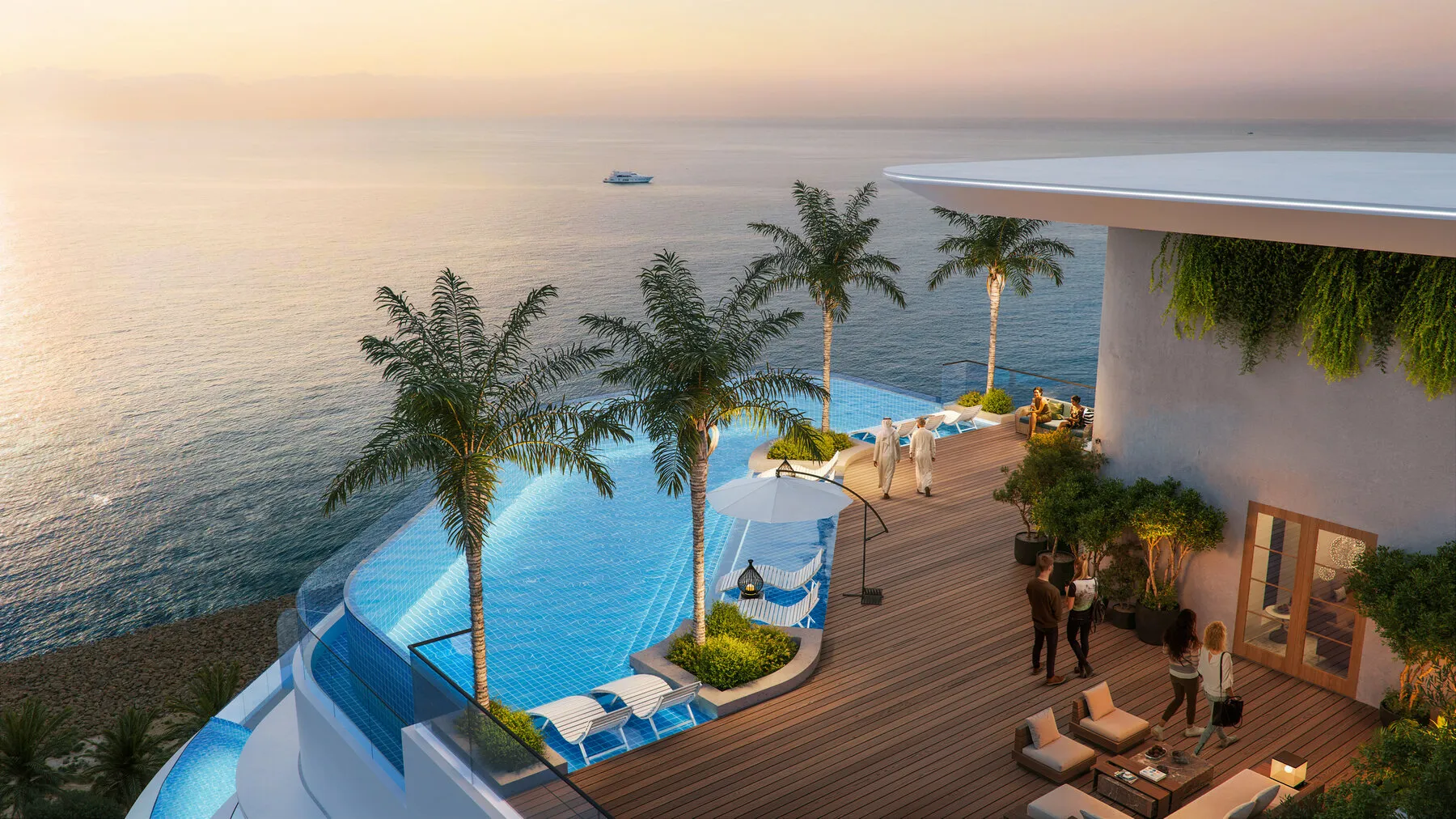 Luxe appartementen in het wooncomplex Pelagia op het eiland Al Marjan! Volledig ingerichte appartementen! Geweldige locatie! Premium voorzieningen voor ontspanning en entertainment! Woningen met een gunstige hypotheekrente of afbetalingsplan vinden wij