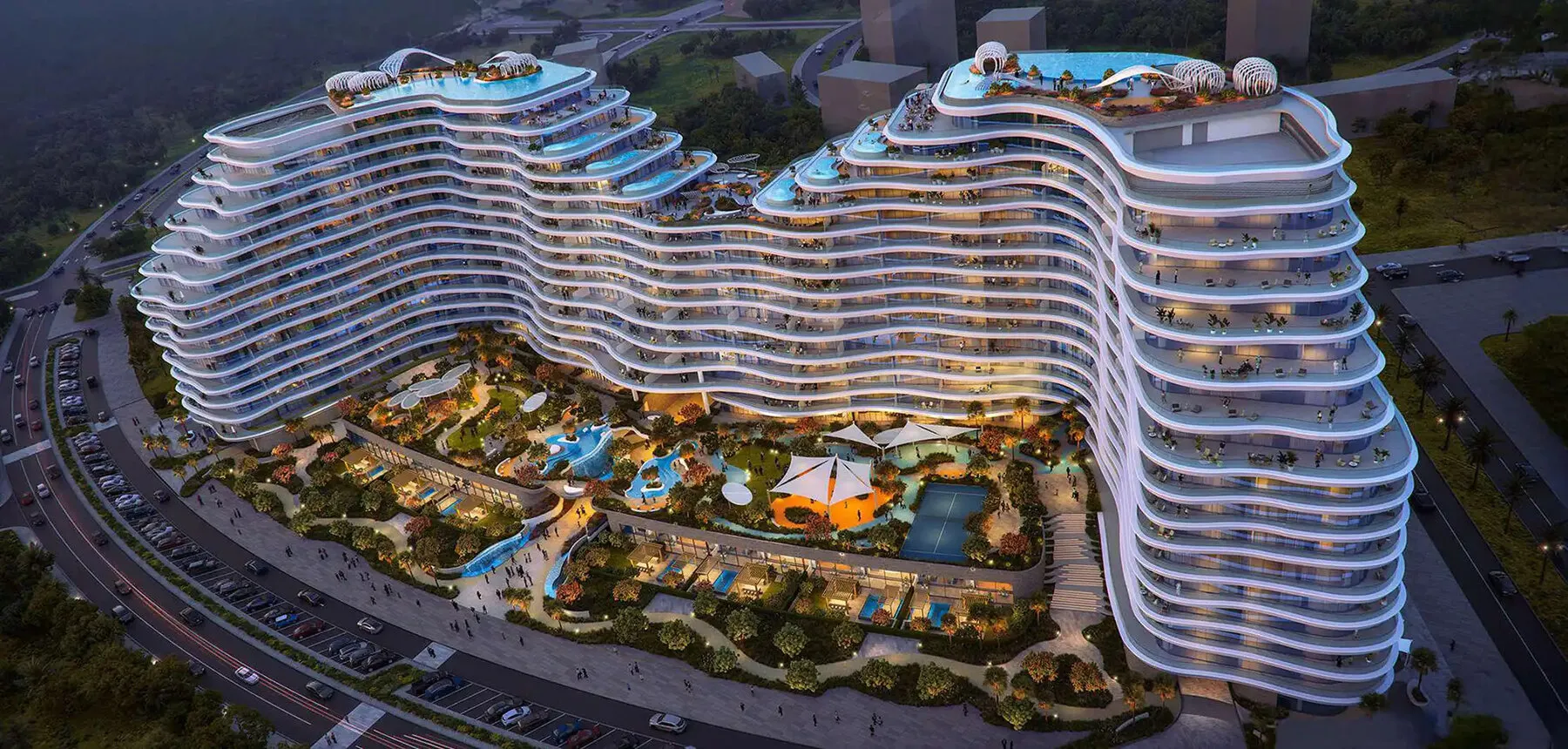 Appartementen in het exclusieve wooncomplex La Mazzoni in Ras Al Khaimah! Verschillende, 3 slaapkamers, 158 m²