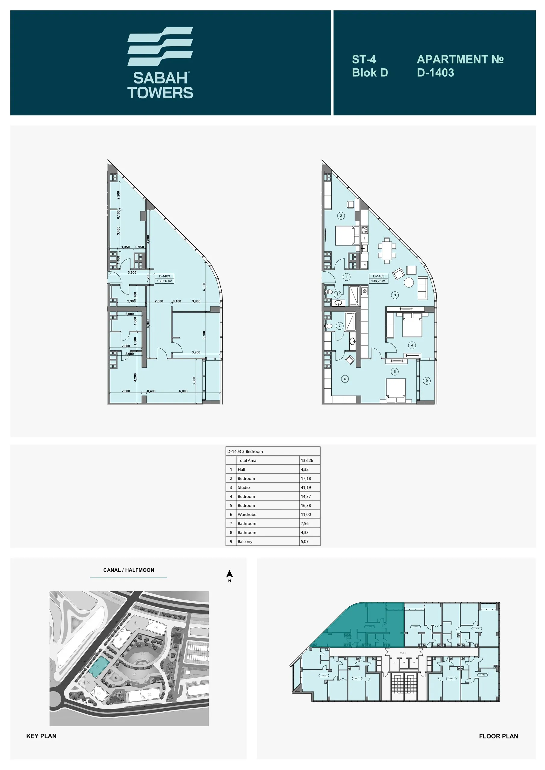 3 yatak odalı daire — Sea Breeze, Bakü, Abşeron — 2/3