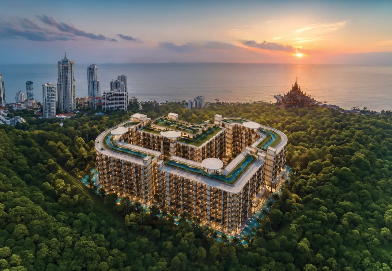 Laagbouw resortproject op vijf minuten van Wongamat strand!, studio, 26 m²