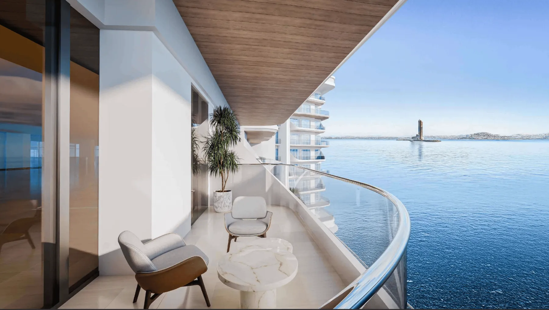 Luxe appartementen in het Fortune Bay Residences-project op het eiland Al Marjan! Volledig, 1 slaapkamer, 91 m²