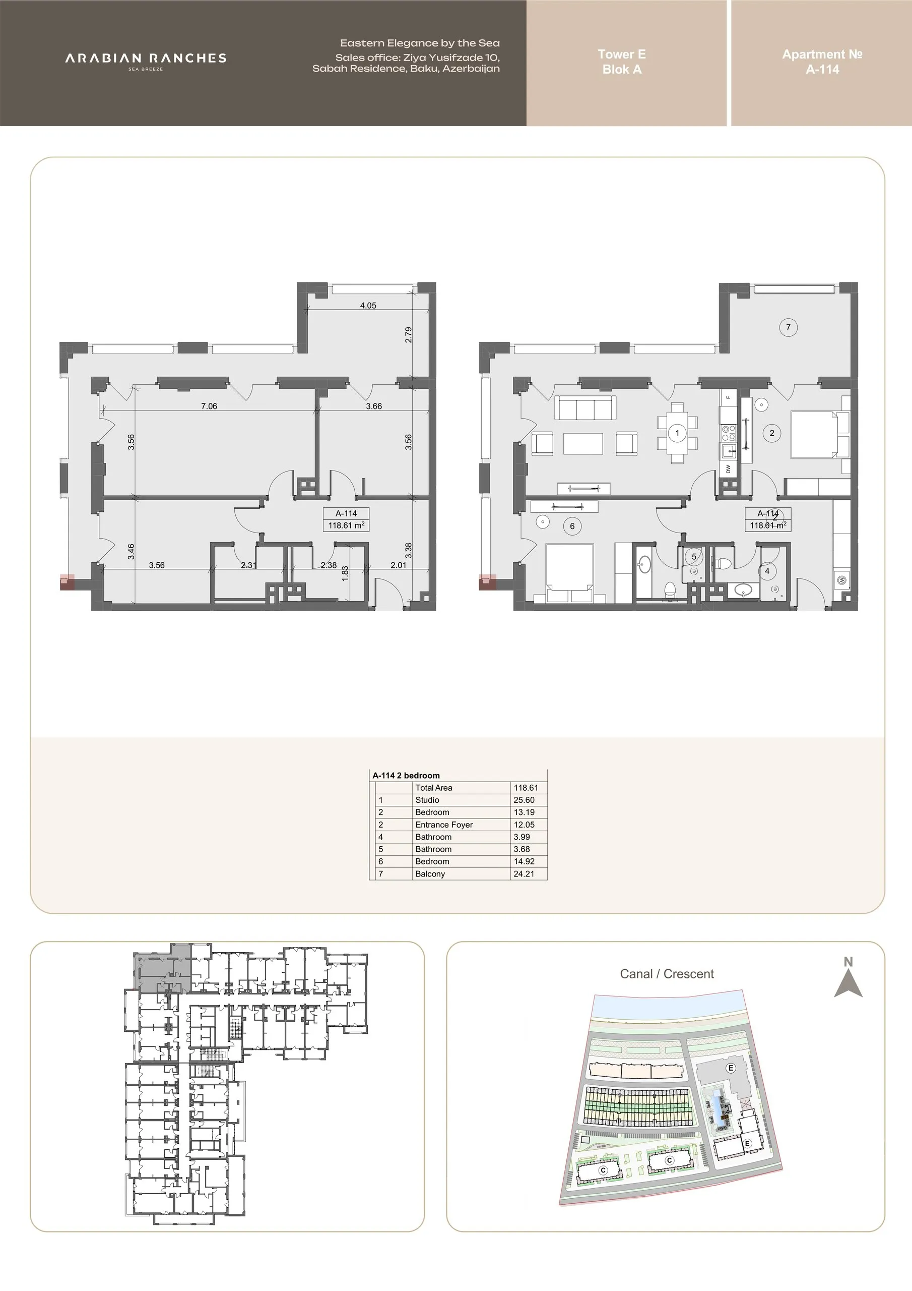 2 yatak odalı daire — Sea Breeze, Bakü, Abşeron — 2/3