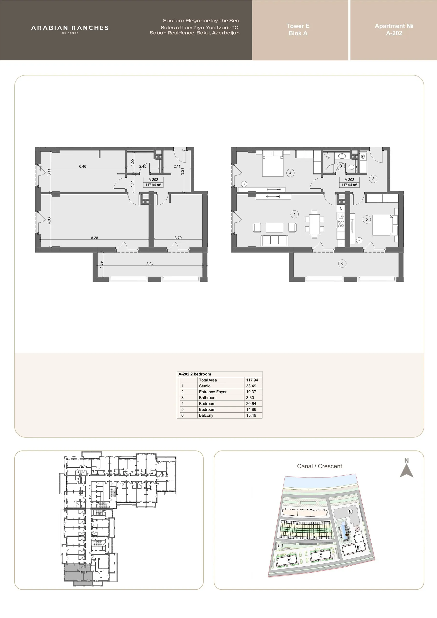 2 yatak odalı daire — Sea Breeze, Bakü, Abşeron — 2/3