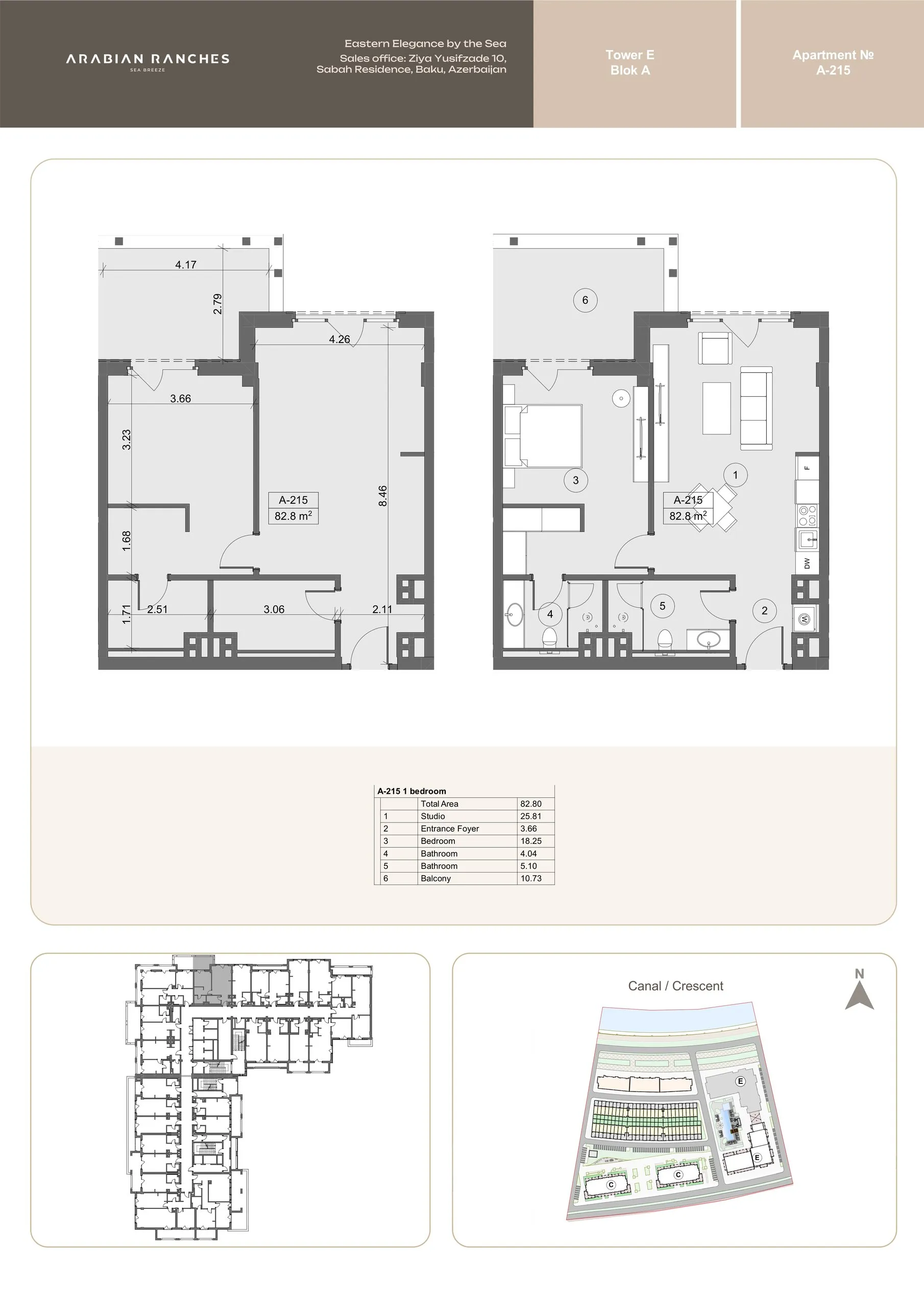 1 yatak odalı daire — Sea Breeze, Bakü, Abşeron — 2/3