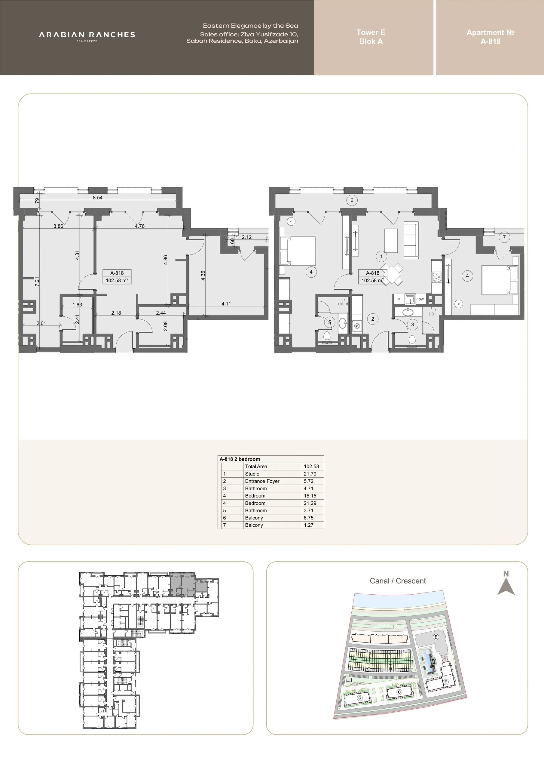 2 yatak odalı daire — Sea Breeze, Bakü, Abşeron — 2/3