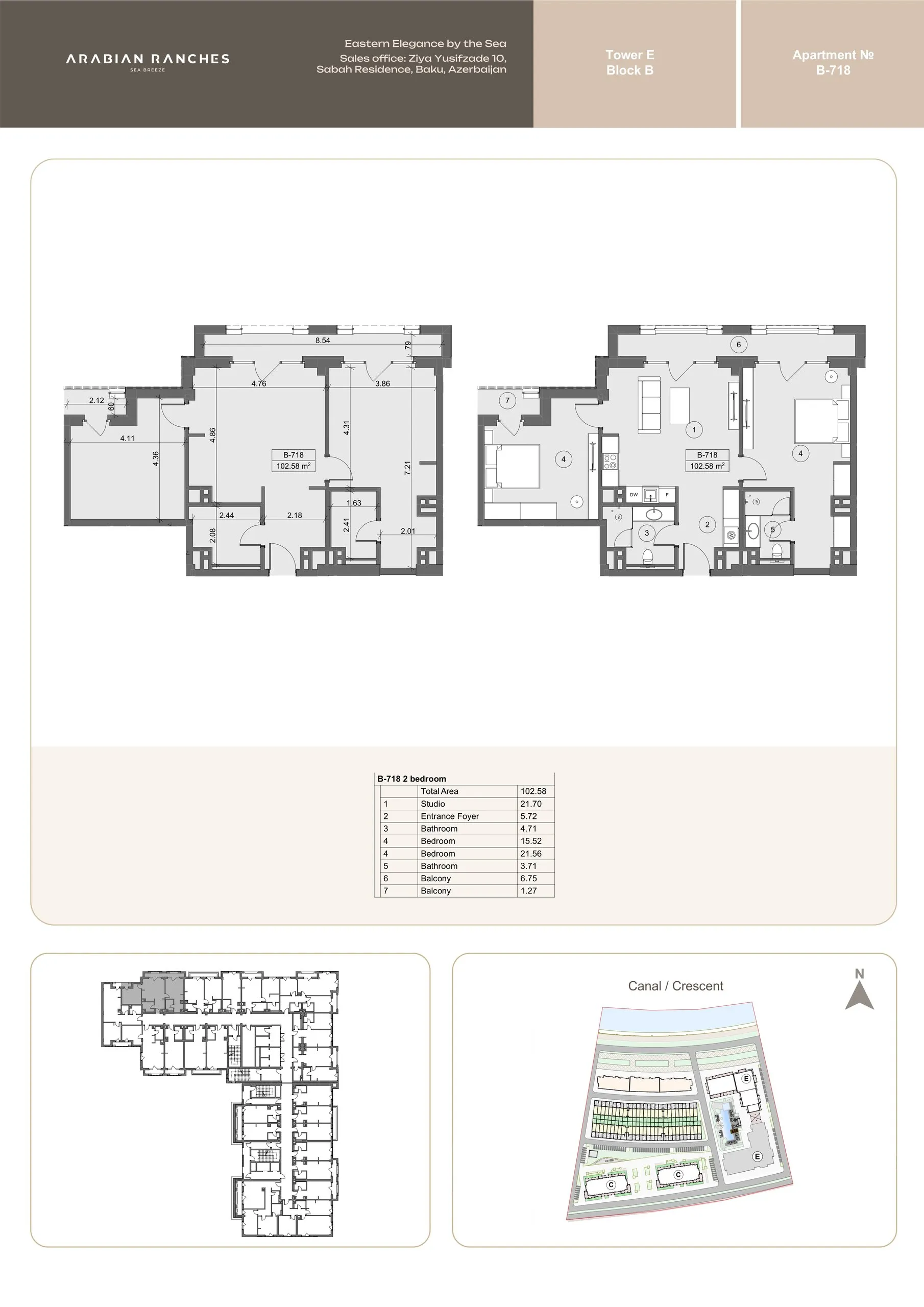2 yatak odalı daire — Sea Breeze, Bakü, Abşeron — 2/3