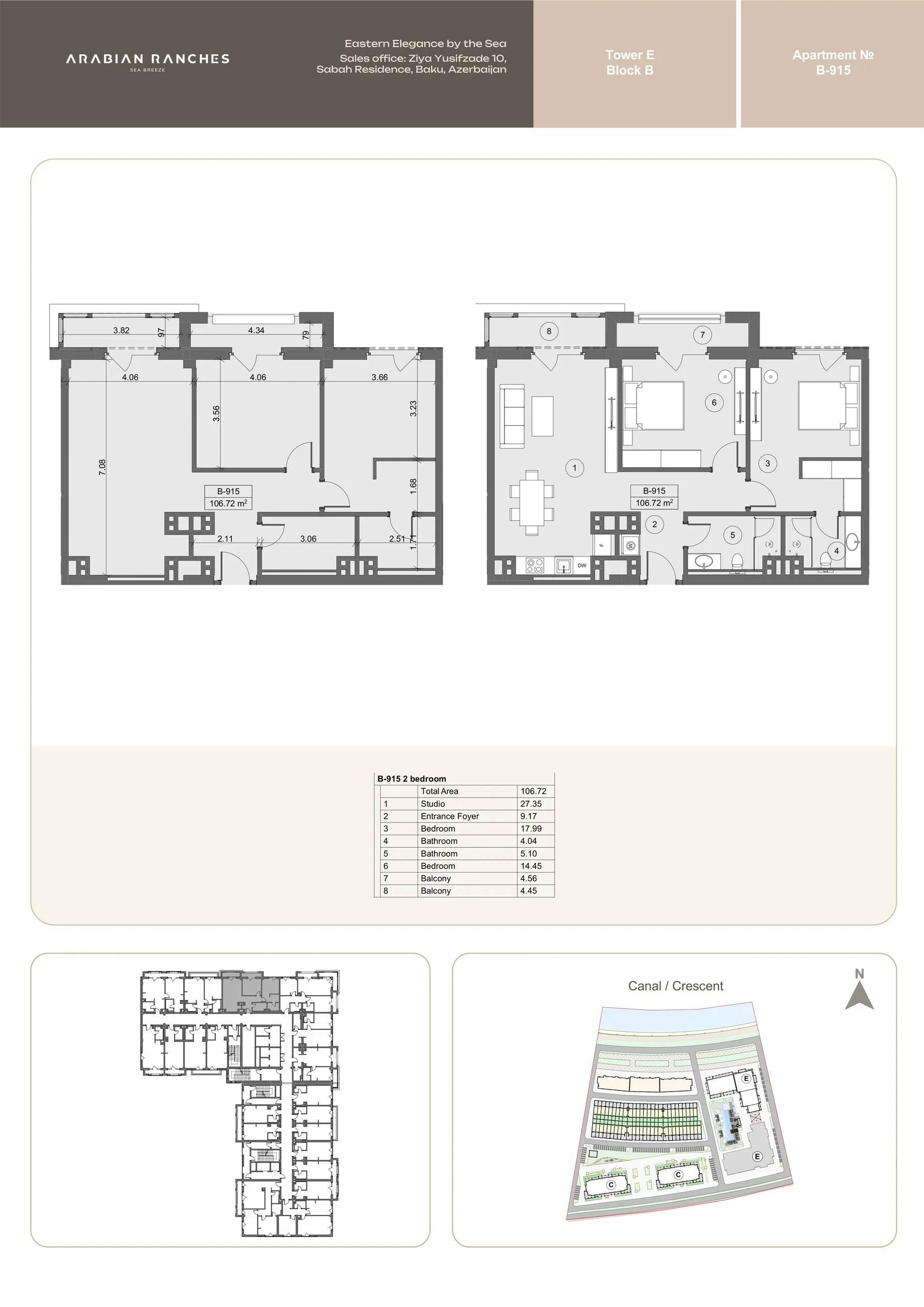 2 yatak odalı daire — Sea Breeze, Bakü, Abşeron — 2/3