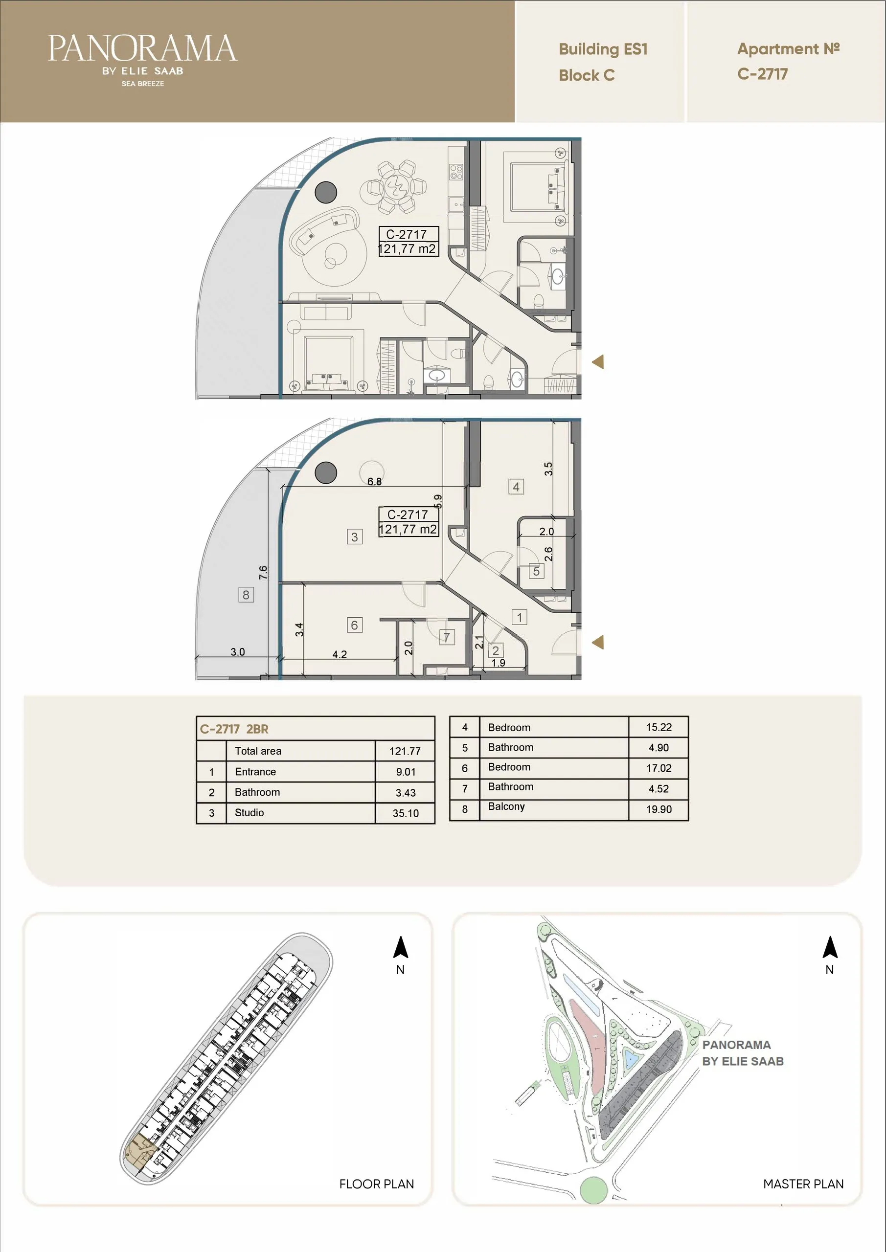 2 yatak odalı daire — Sea Breeze, Bakü, Abşeron — 2/3