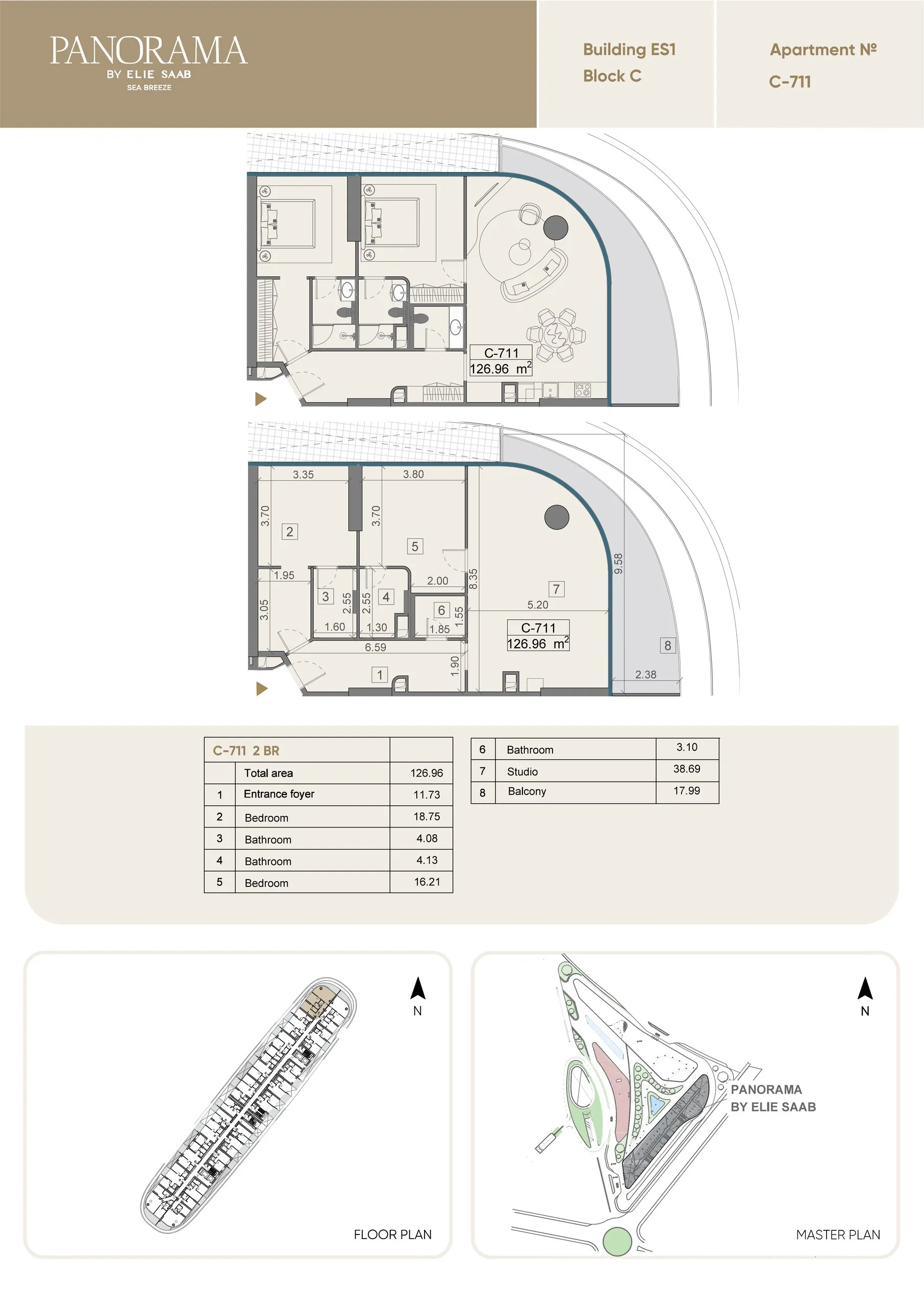 2 yatak odalı daire — Sea Breeze, Bakü, Abşeron — 2/3