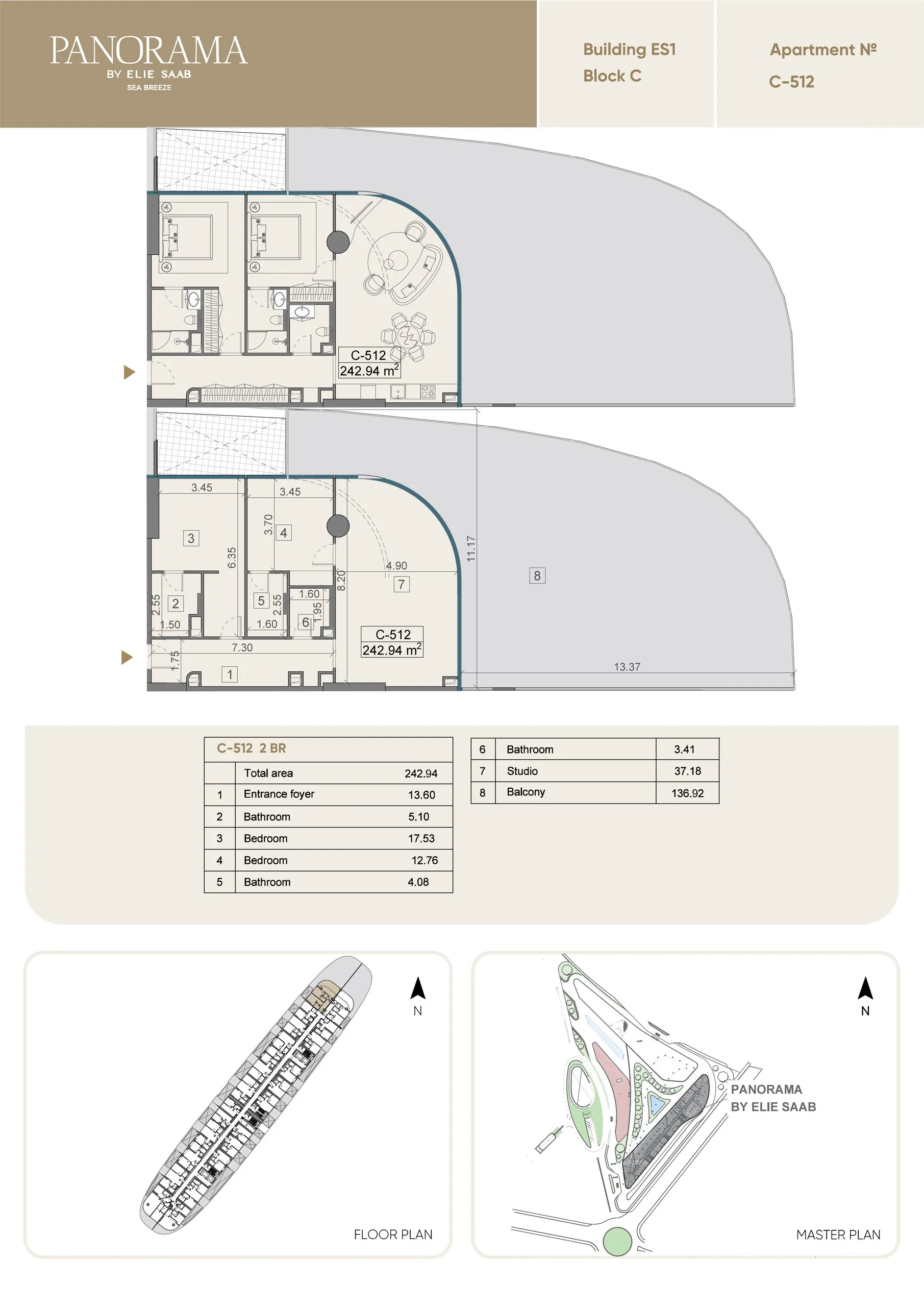 2 yatak odalı daire — Sea Breeze, Bakü, Abşeron — 2/3
