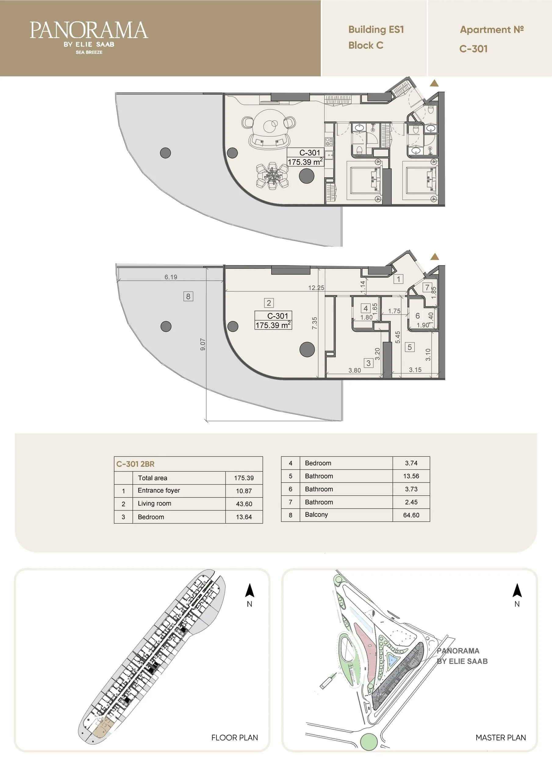 2 yatak odalı daire — Sea Breeze, Bakü, Abşeron — 2/3