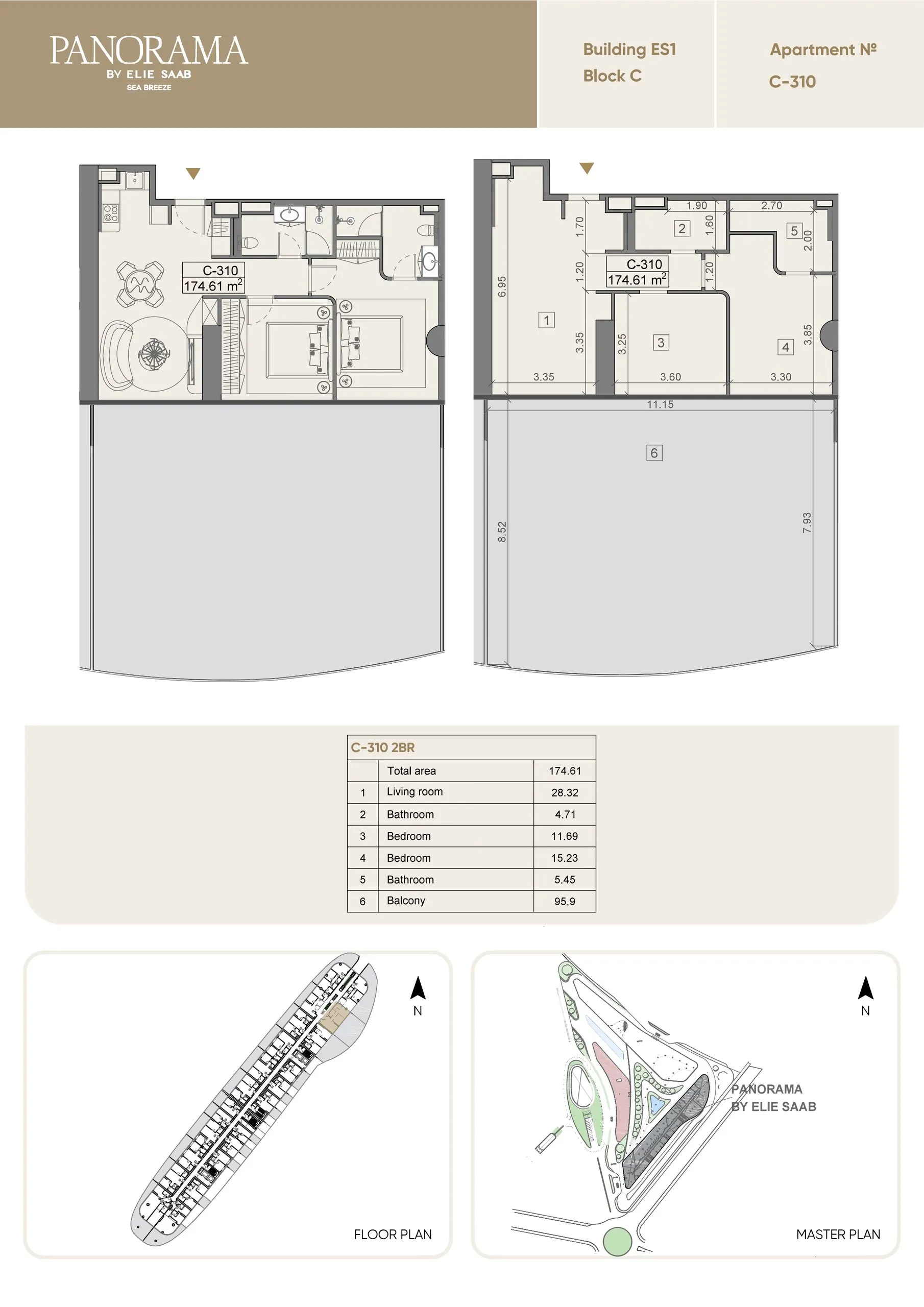 2 yatak odalı daire — Sea Breeze, Bakü, Abşeron — 2/3