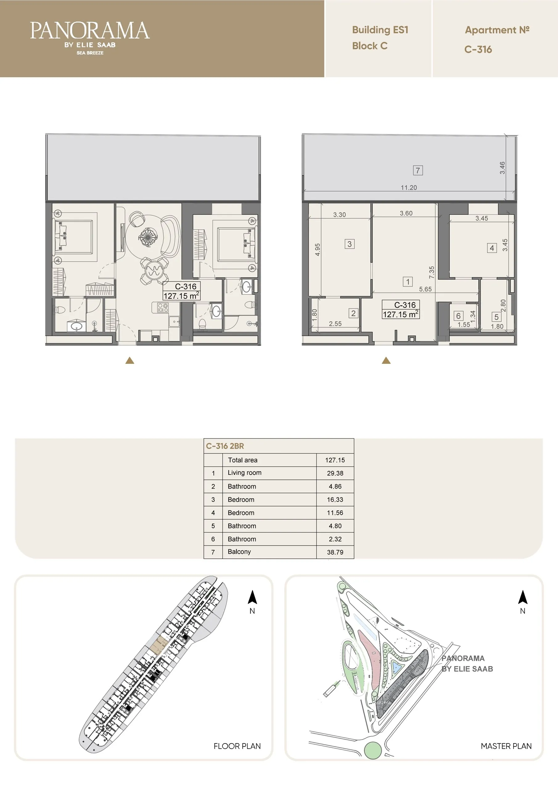 2 yatak odalı daire — Sea Breeze, Bakü, Abşeron — 2/3