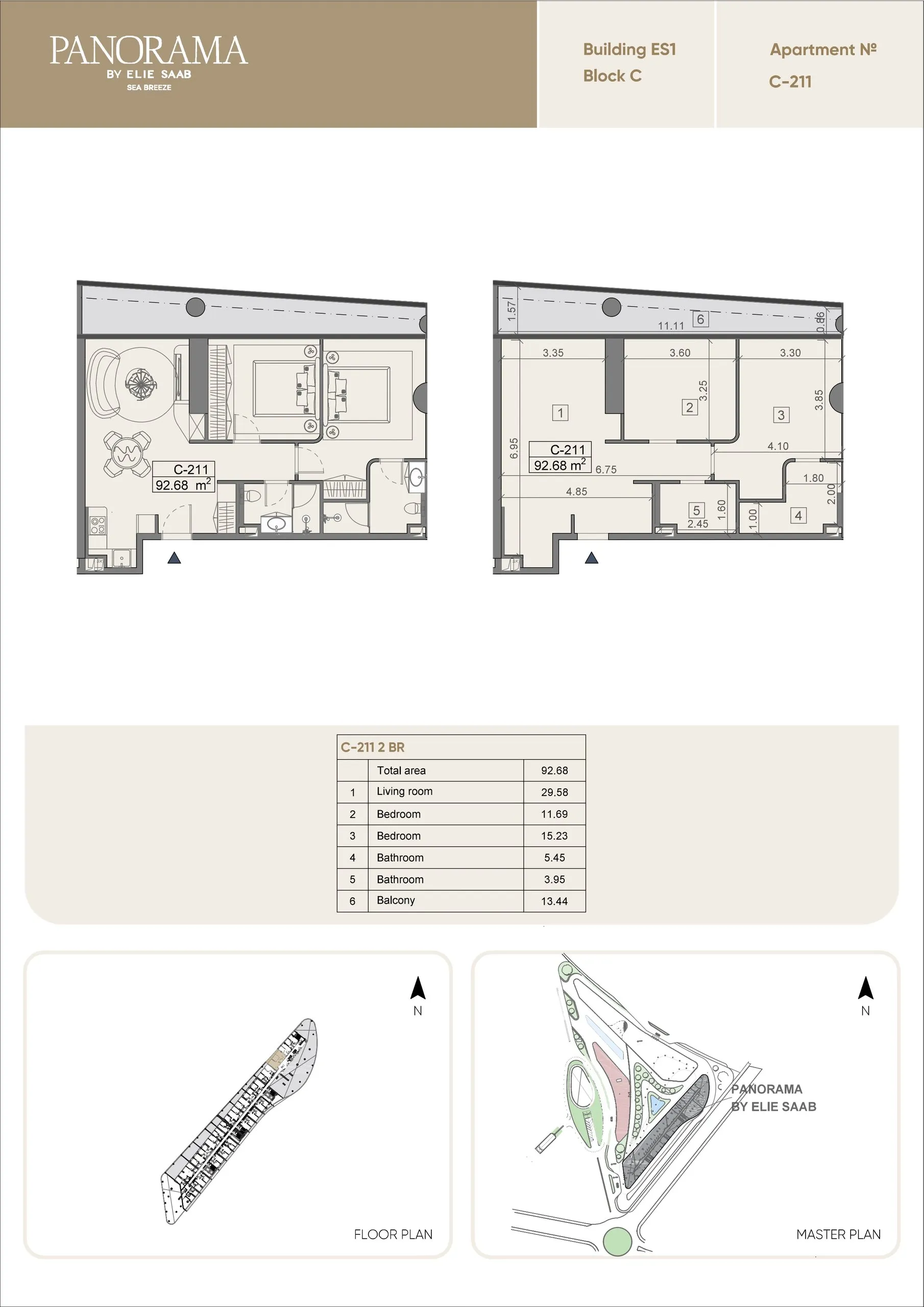 2 yatak odalı daire — Sea Breeze, Bakü, Abşeron — 2/3