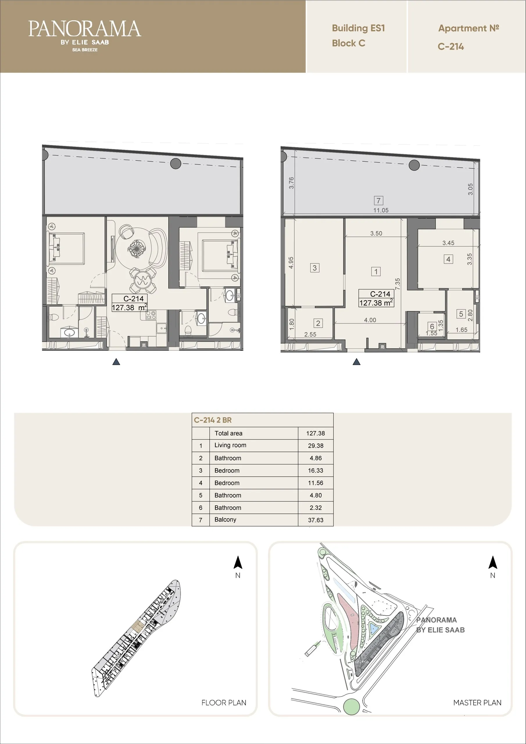 2 yatak odalı daire — Sea Breeze, Bakü, Abşeron — 2/3