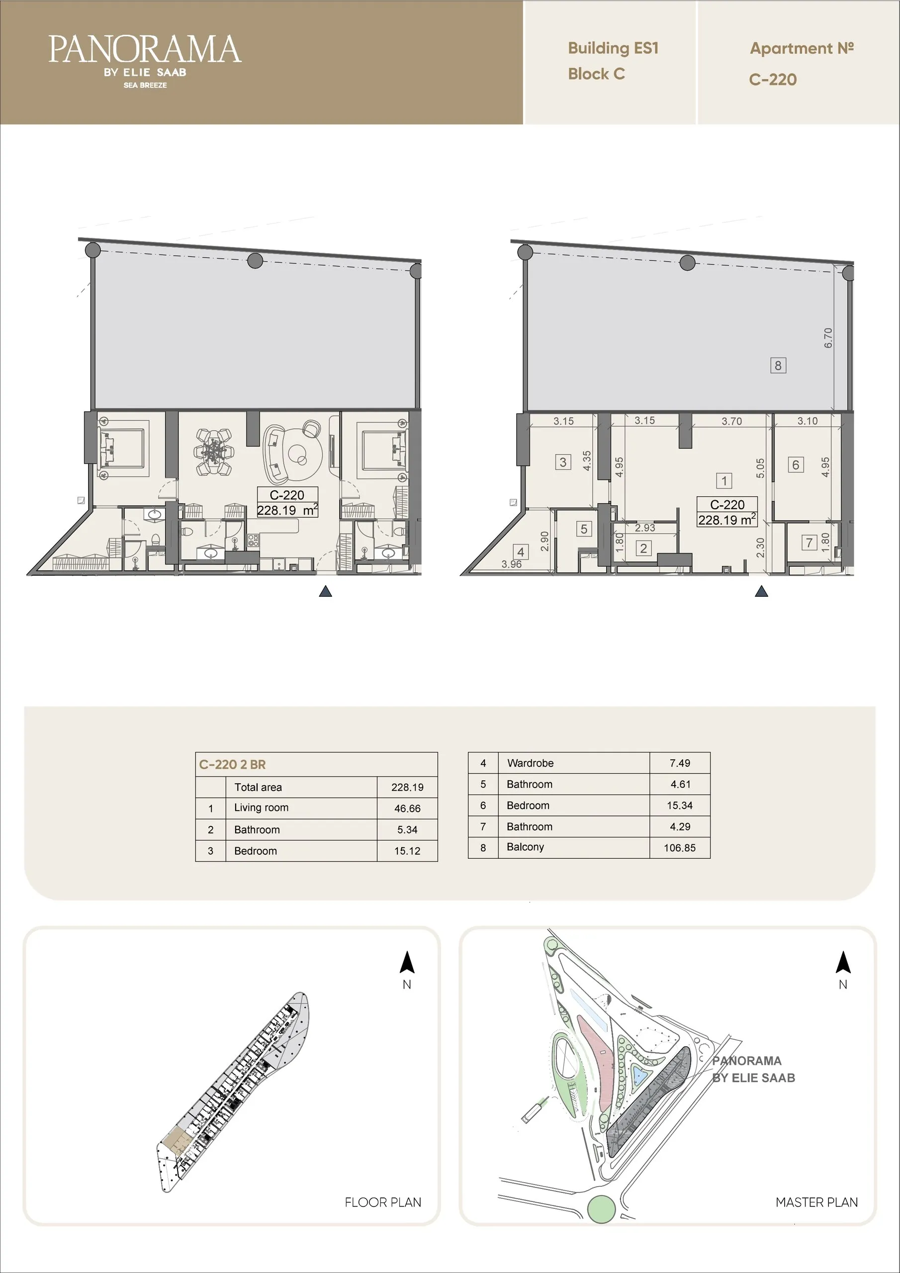 2 yatak odalı daire — Sea Breeze, Bakü, Abşeron — 2/3