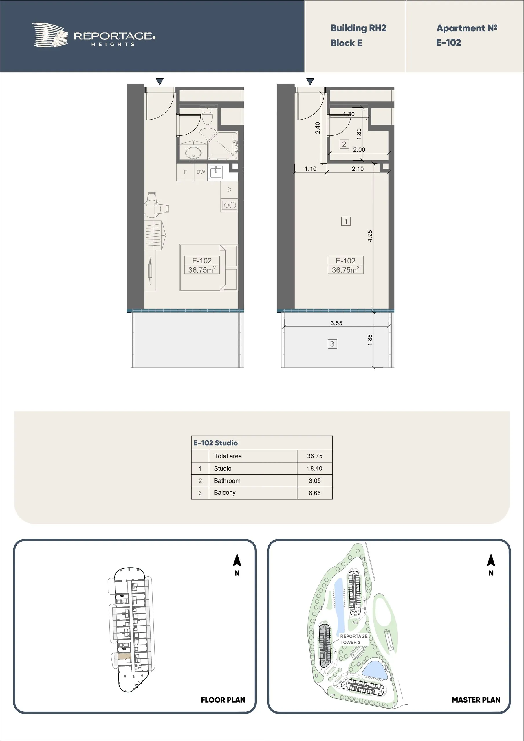 Stüdyo daire — Sea Breeze, Bakü, Abşeron — 2/3