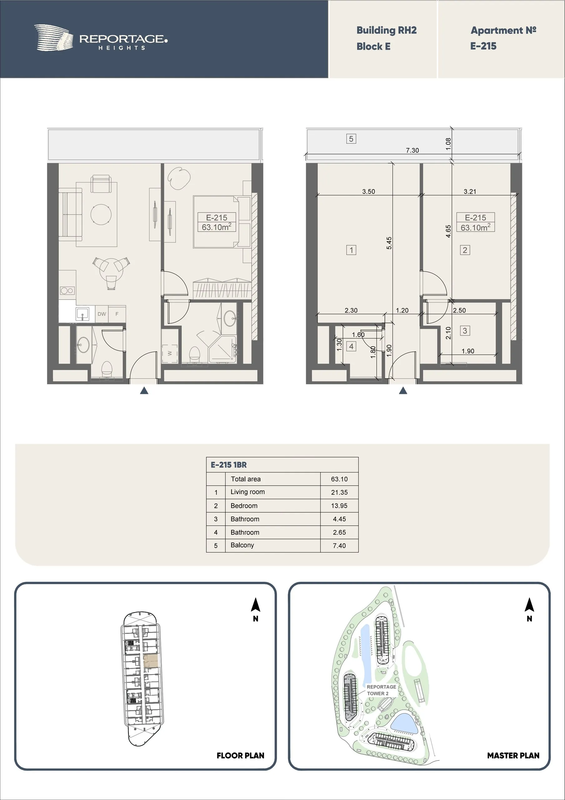 1 yatak odalı daire — Sea Breeze, Bakü, Abşeron — 2/3