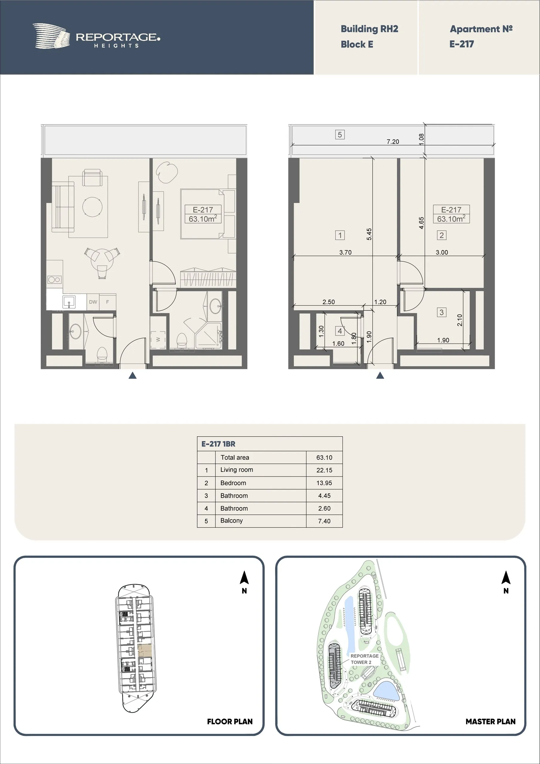 1 yatak odalı daire — Sea Breeze, Bakü, Abşeron — 2/3