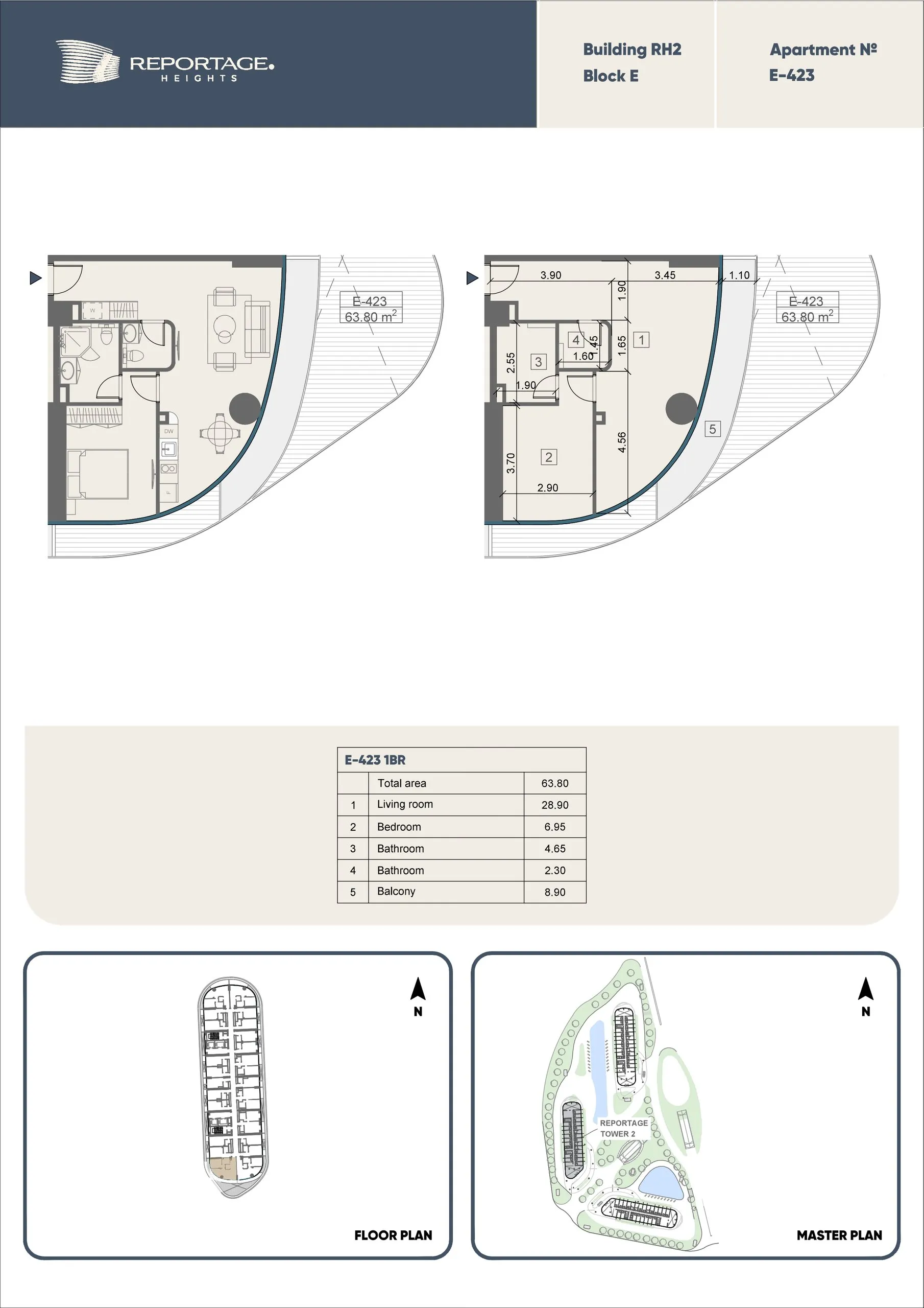 1 yatak odalı daire — Sea Breeze, Bakü, Abşeron — 2/3