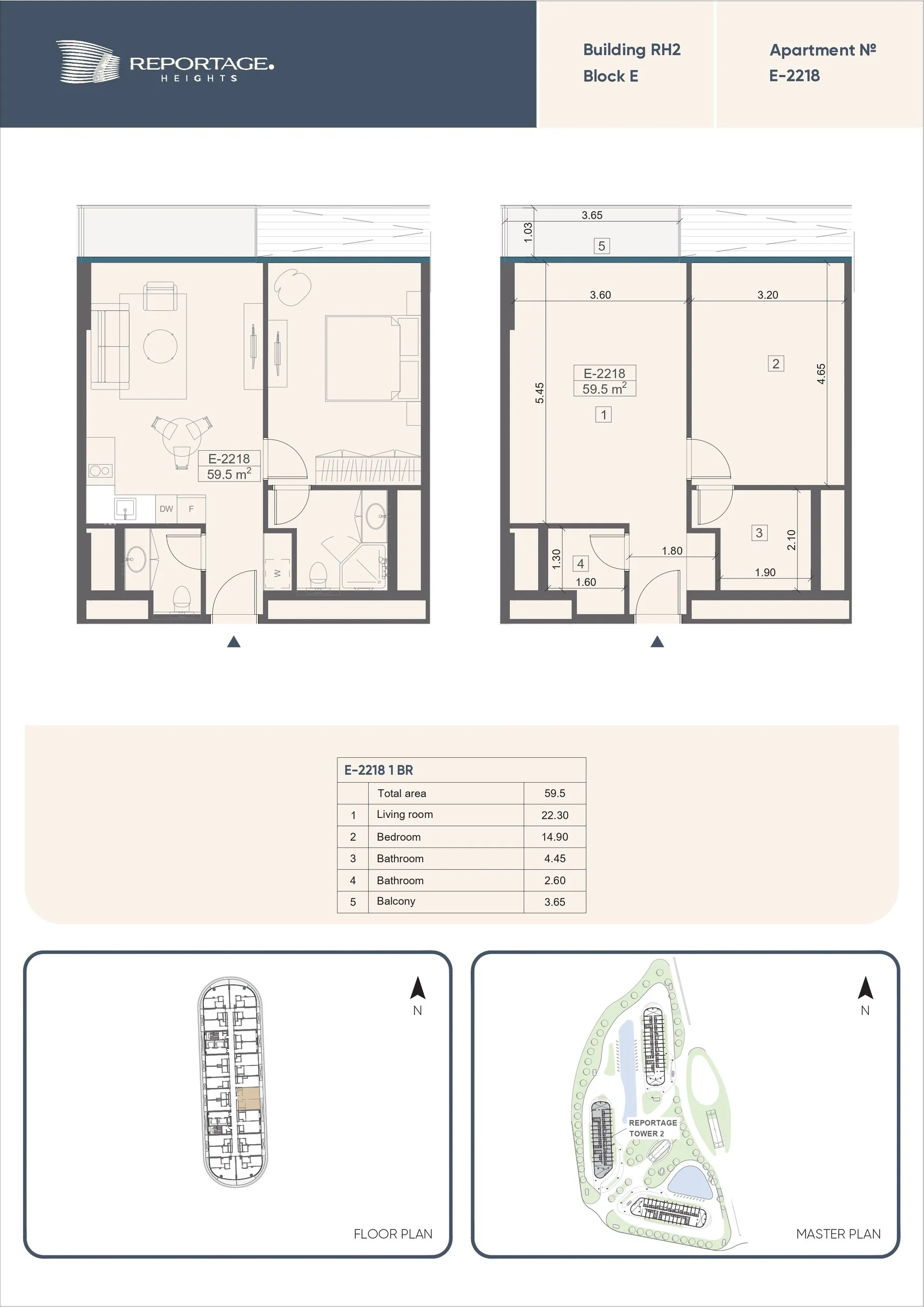 1 yatak odalı daire — Sea Breeze, Bakü, Abşeron — 2/3