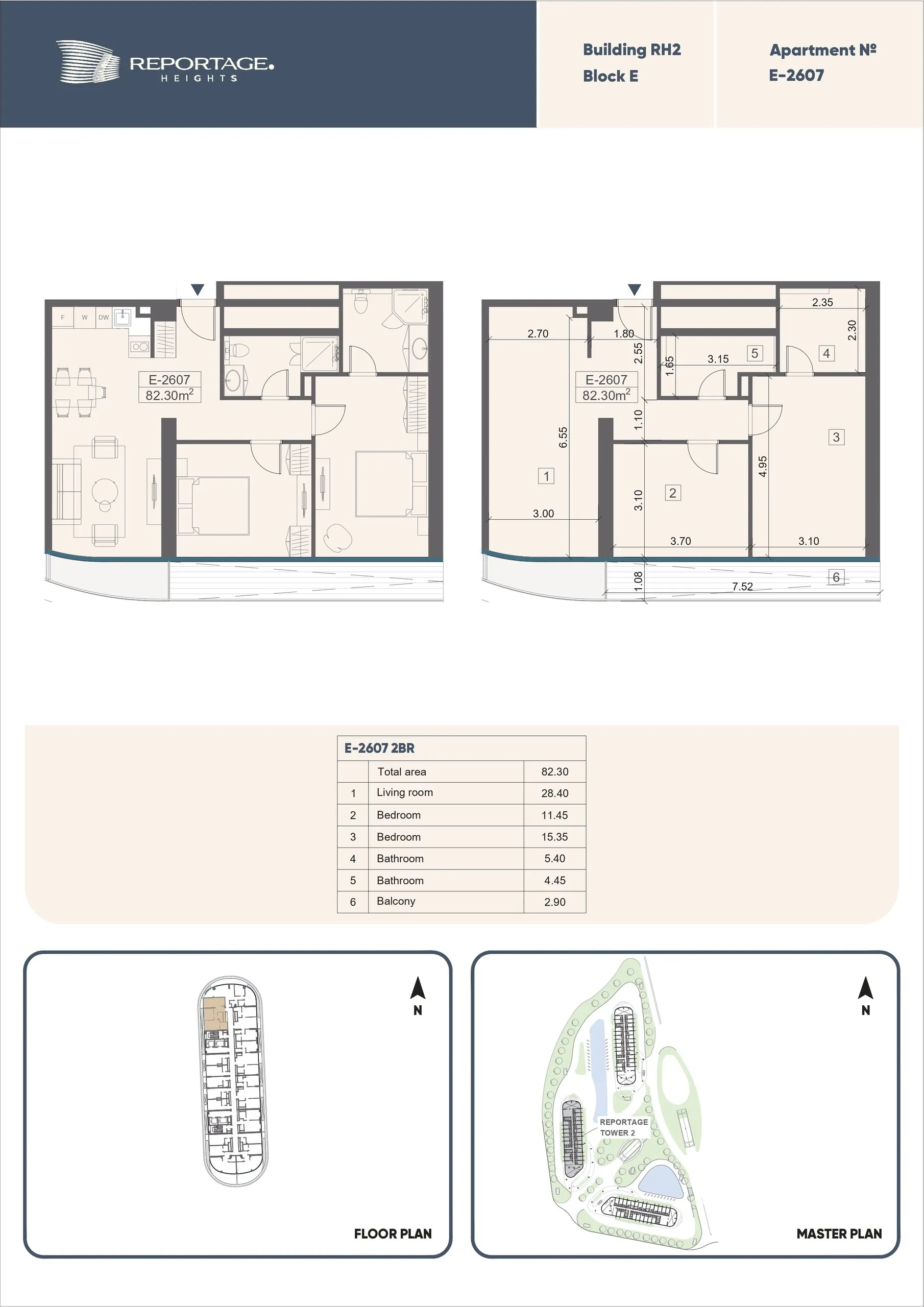 2 yatak odalı daire — Sea Breeze, Bakü, Abşeron — 2/3