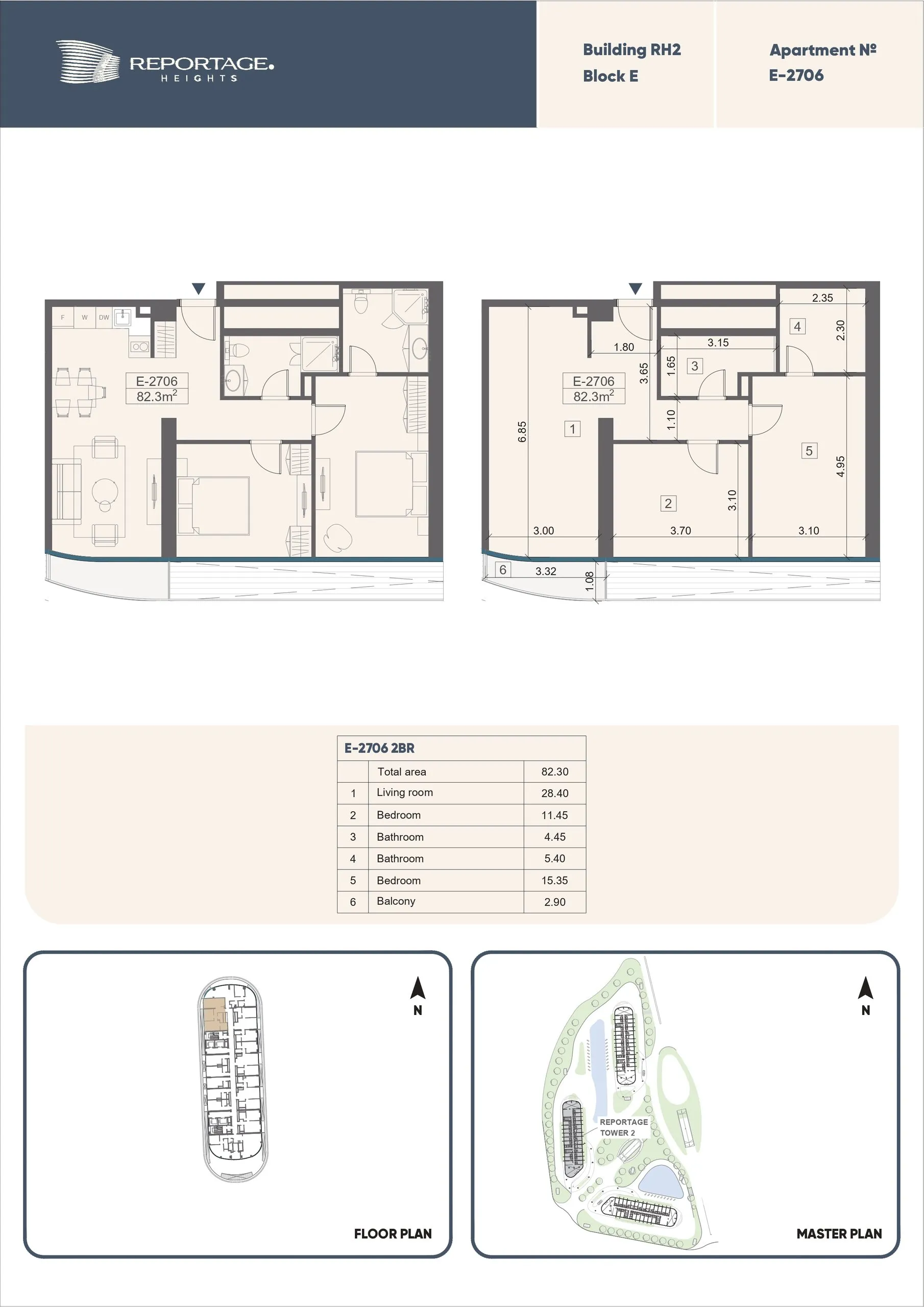 2 yatak odalı daire — Sea Breeze, Bakü, Abşeron — 2/3