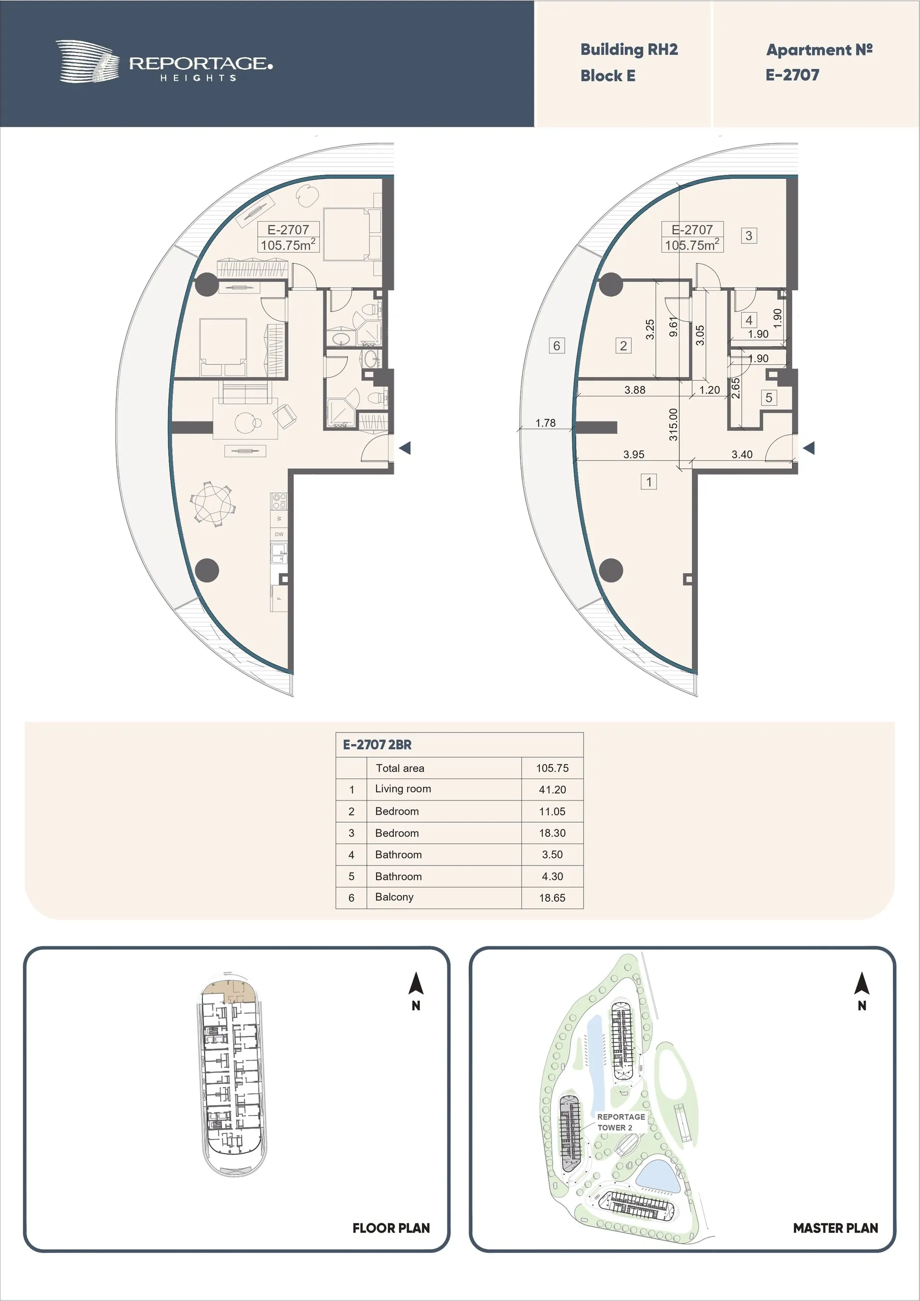 2 yatak odalı daire — Sea Breeze, Bakü, Abşeron — 2/3