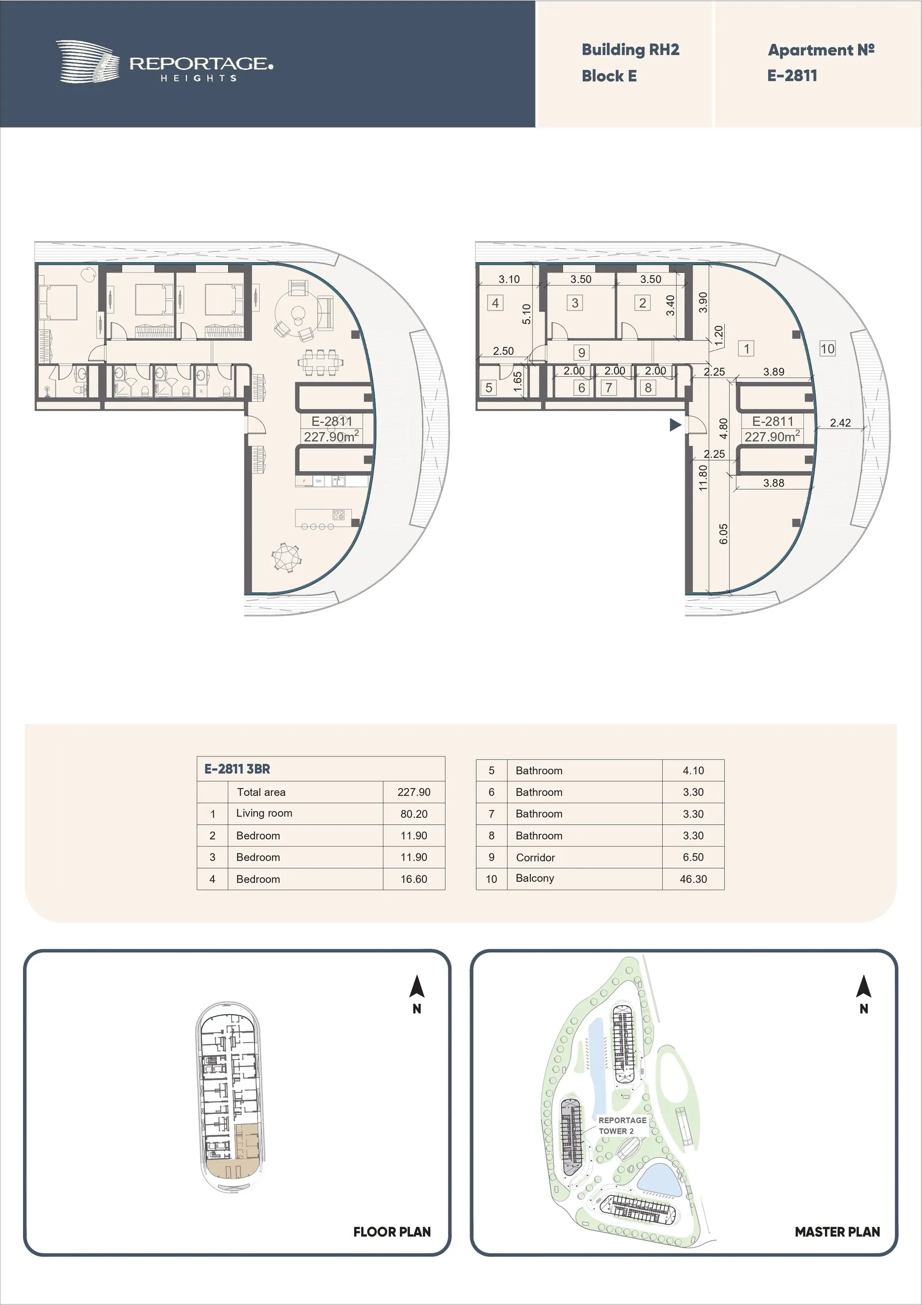 3 yatak odalı daire — Sea Breeze, Bakü, Abşeron — 2/3