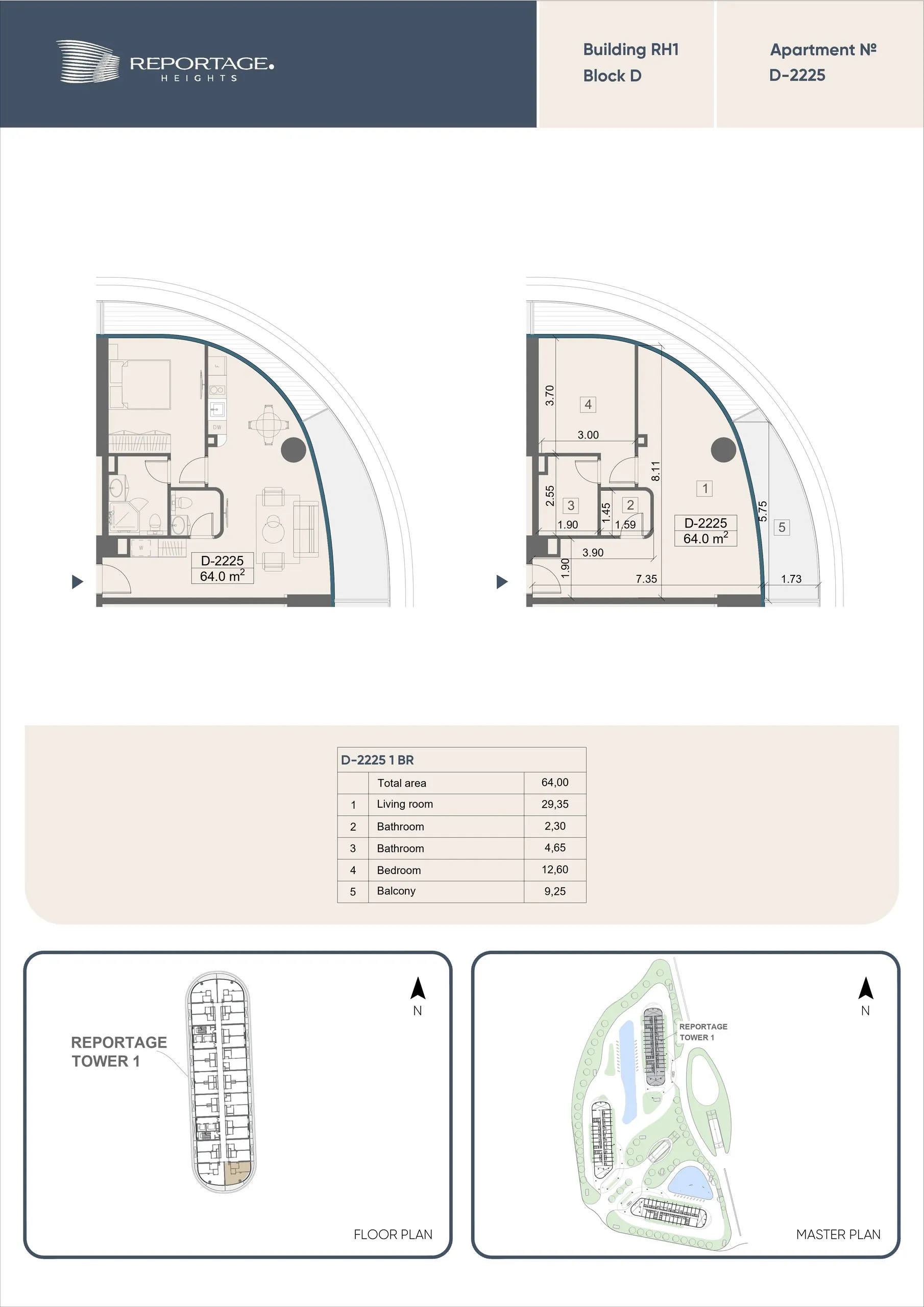 1 yatak odalı daire — Sea Breeze, Bakü, Abşeron — 2/3