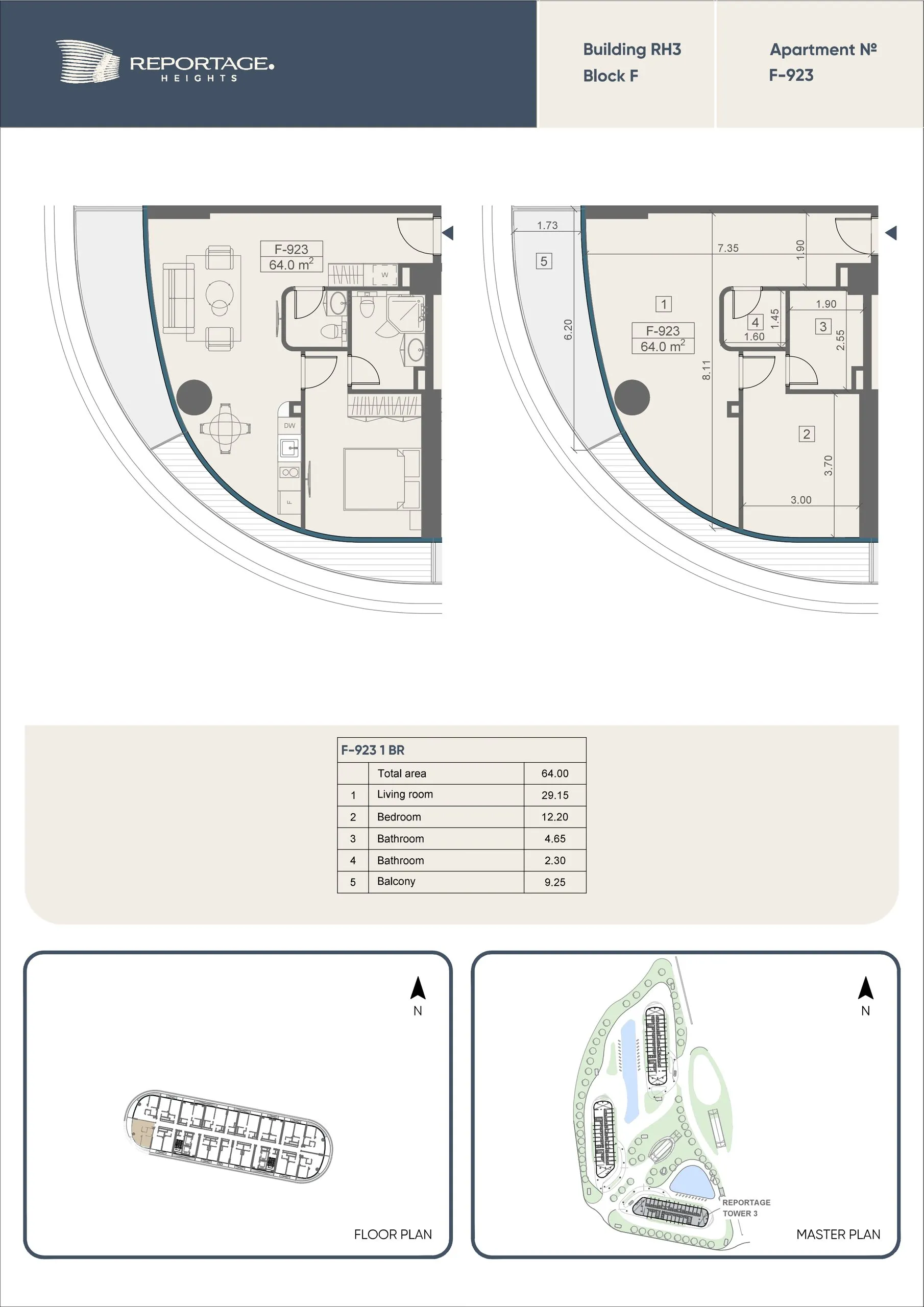 1 yatak odalı daire — Sea Breeze, Bakü, Abşeron — 2/3