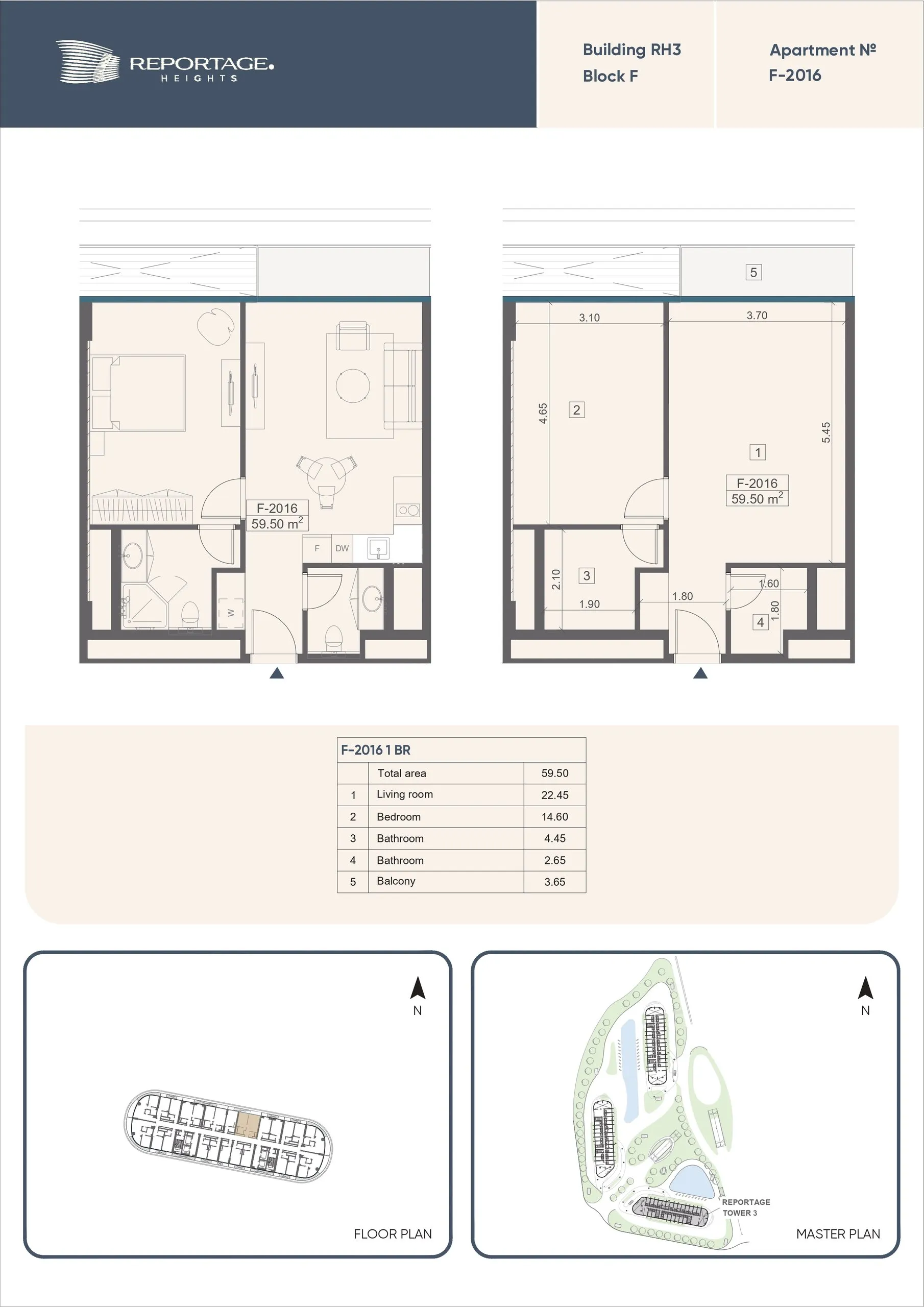 1 yatak odalı daire — Sea Breeze, Bakü, Abşeron — 2/3