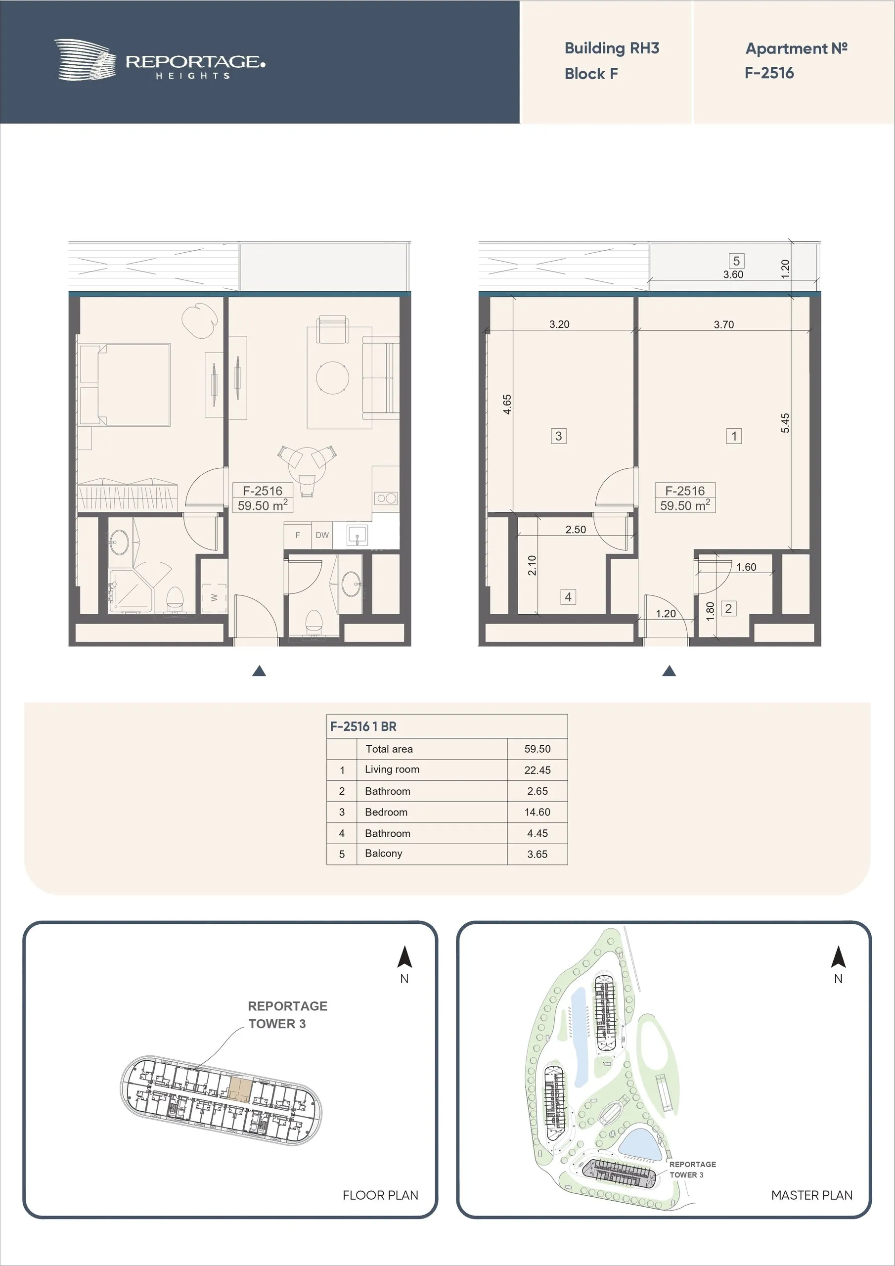 1 yatak odalı daire — Sea Breeze, Bakü, Abşeron — 2/3