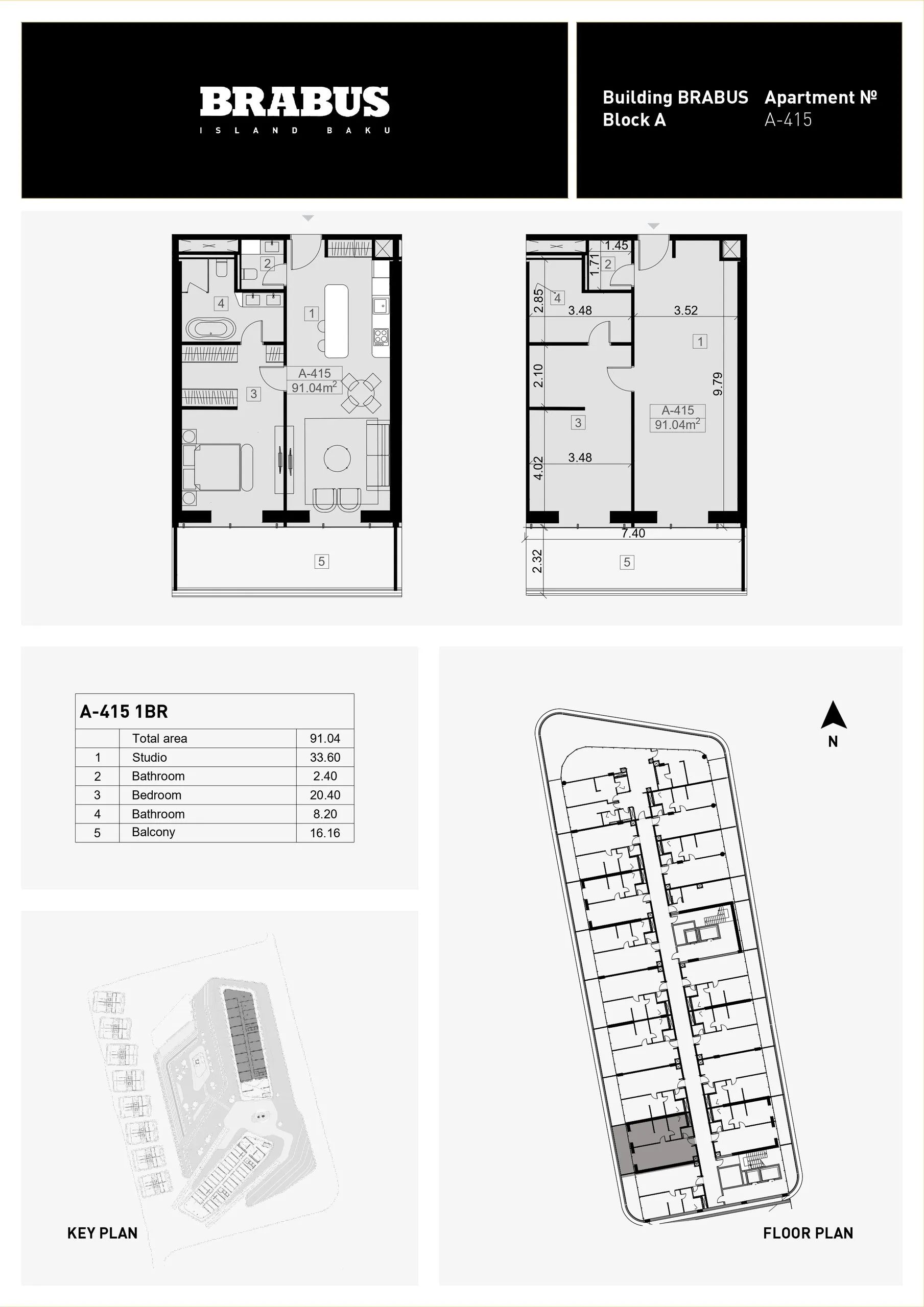 1 yatak odalı daire — Sea Breeze, Bakü, Abşeron — 3/4