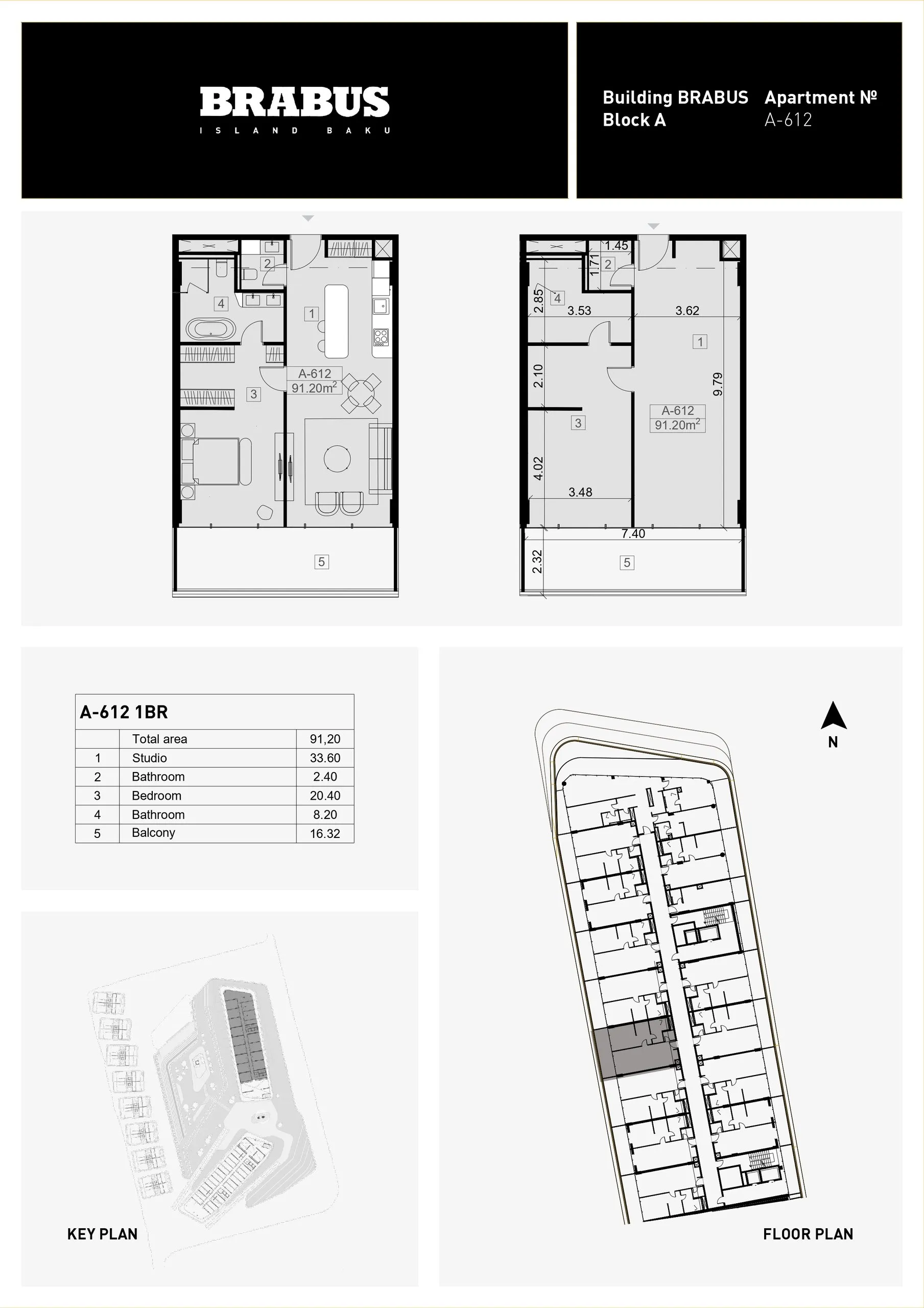 1 yatak odalı daire — Sea Breeze, Bakü, Abşeron — 3/4