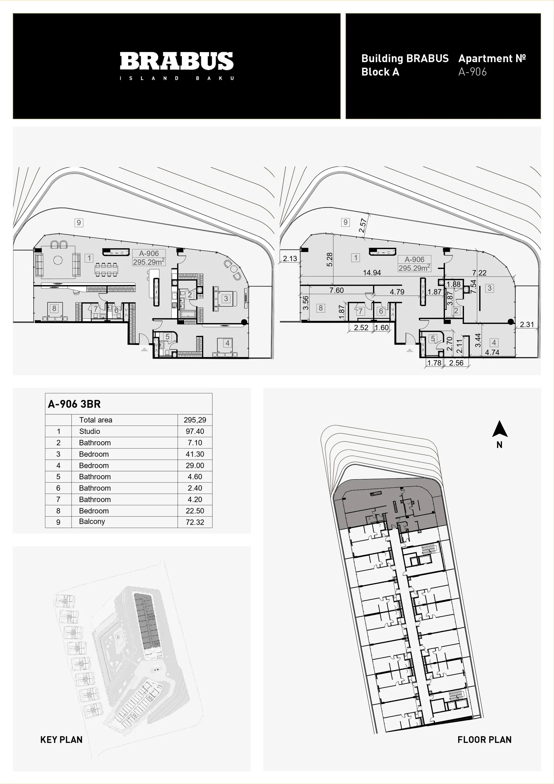 3 yatak odalı daire — Sea Breeze, Bakü, Abşeron — 3/4