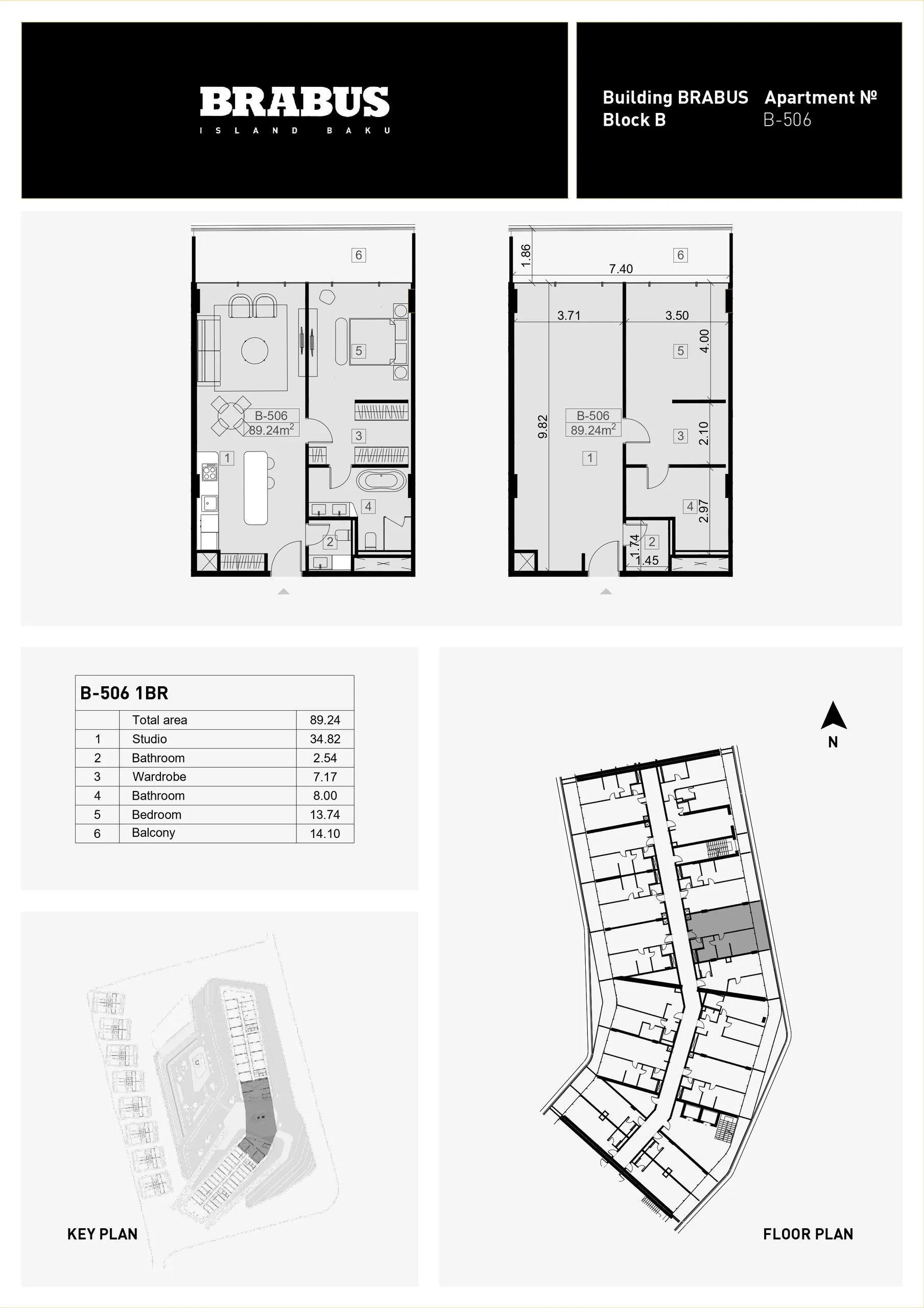 1 yatak odalı daire — Sea Breeze, Bakü, Abşeron — 3/4