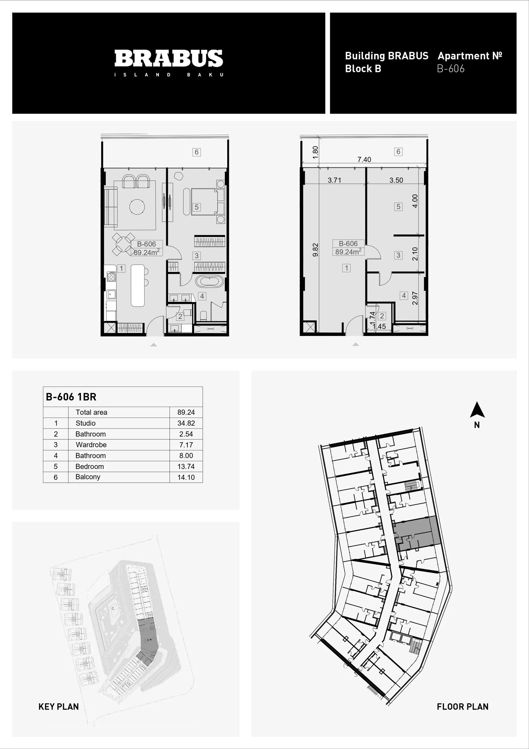 1 yatak odalı daire — Sea Breeze, Bakü, Abşeron — 3/4